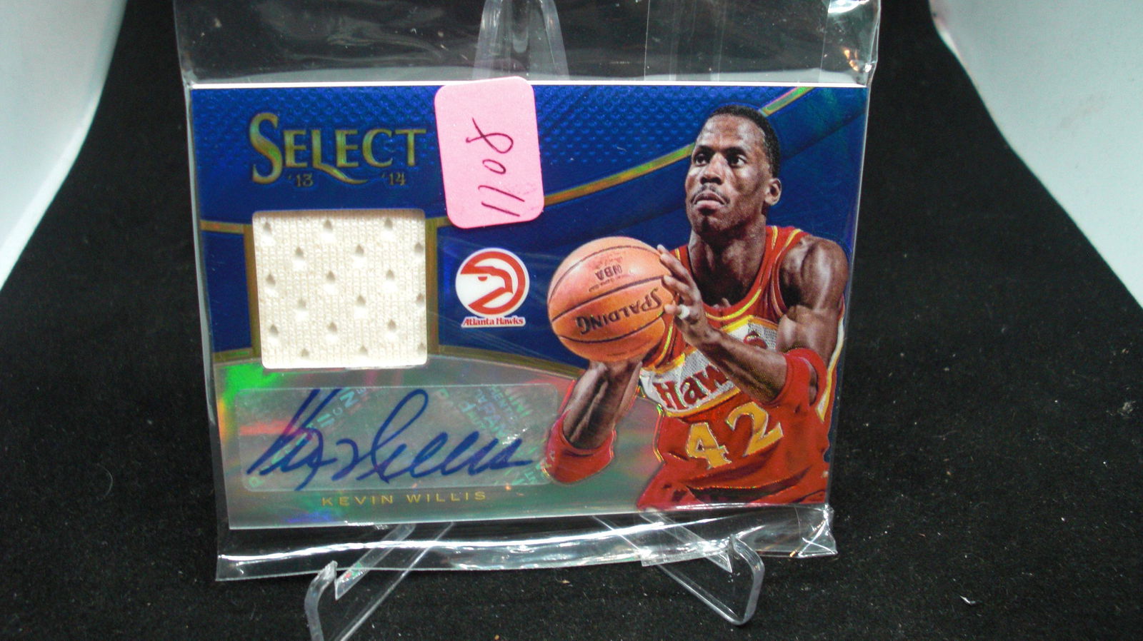 kevin willis blue select auto jersey card (1 of 1)