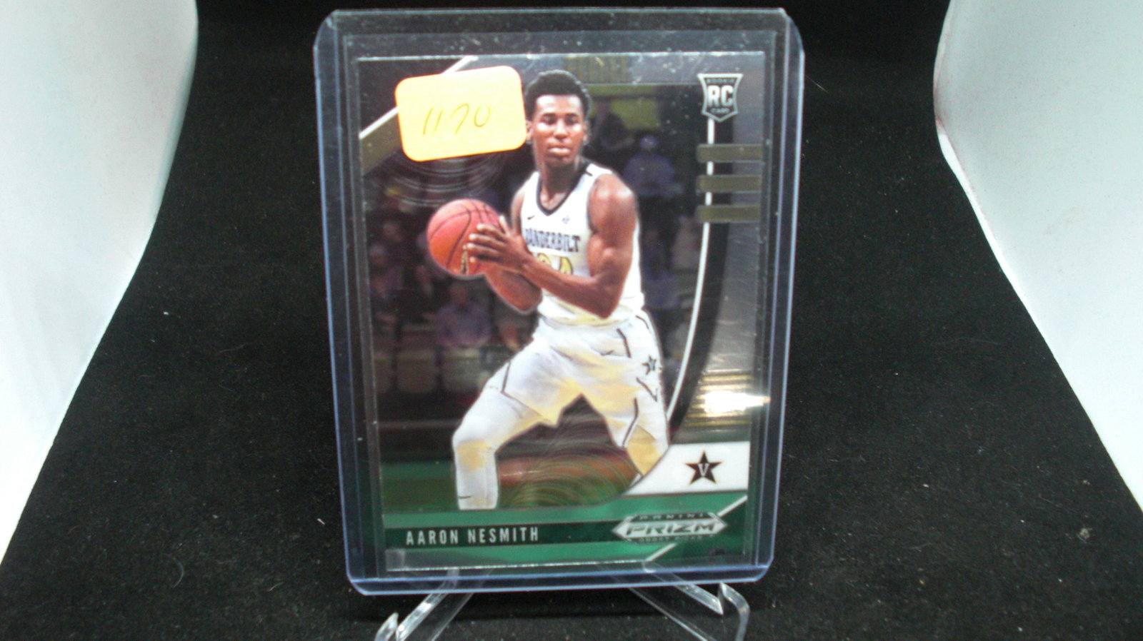 Aaron Naismith rookie card: in top loader