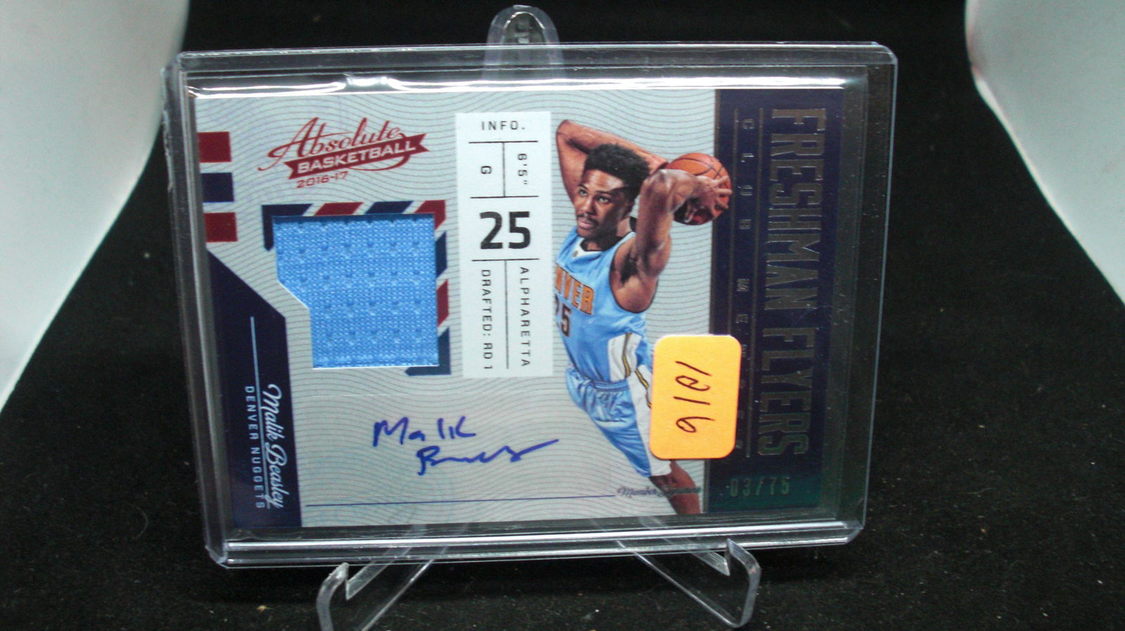 malik beasley rookie patch auto (1 of 1)