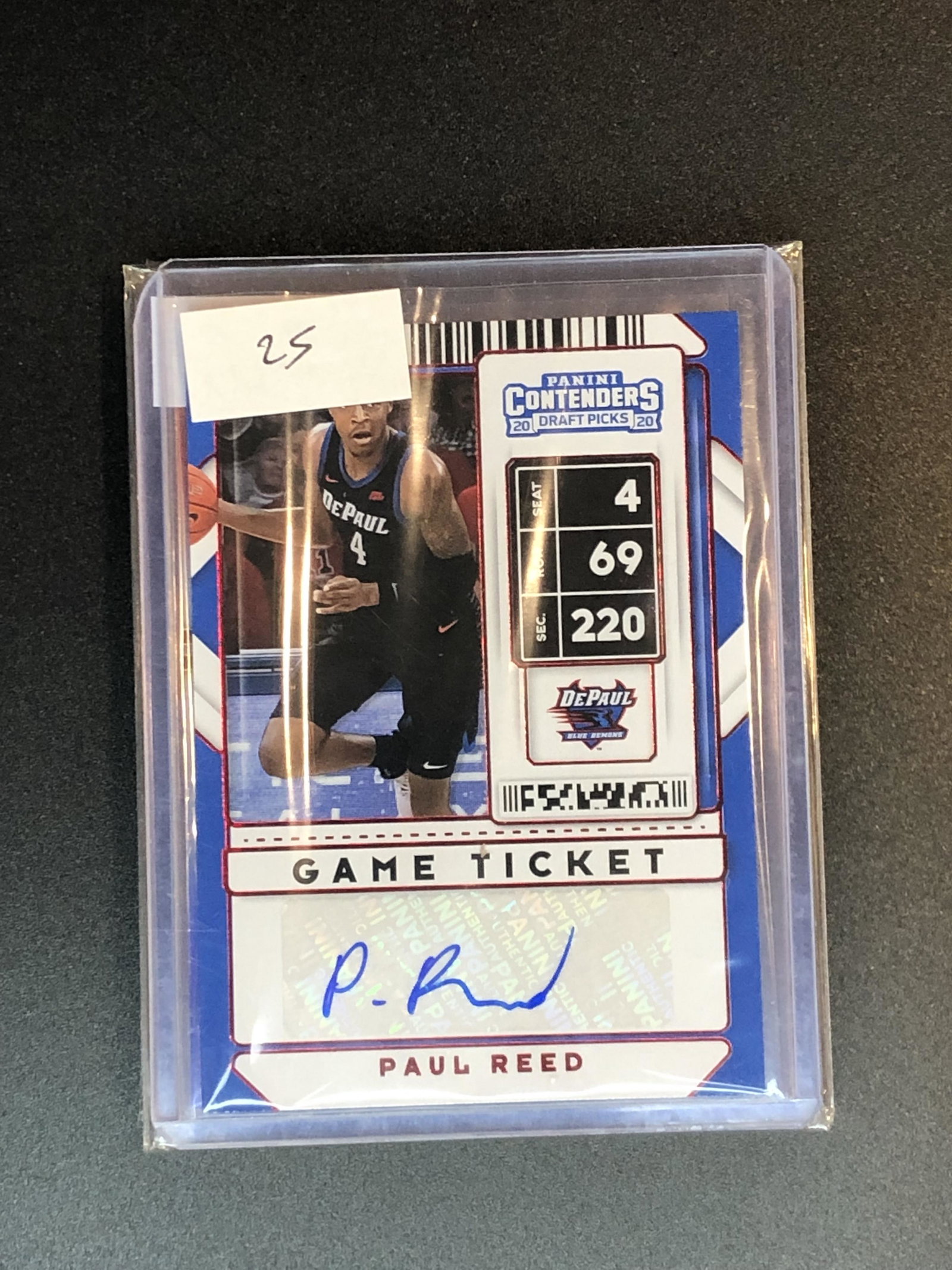 Paul Reed panini game ticket auto: Paul Reed panini game ticket auto