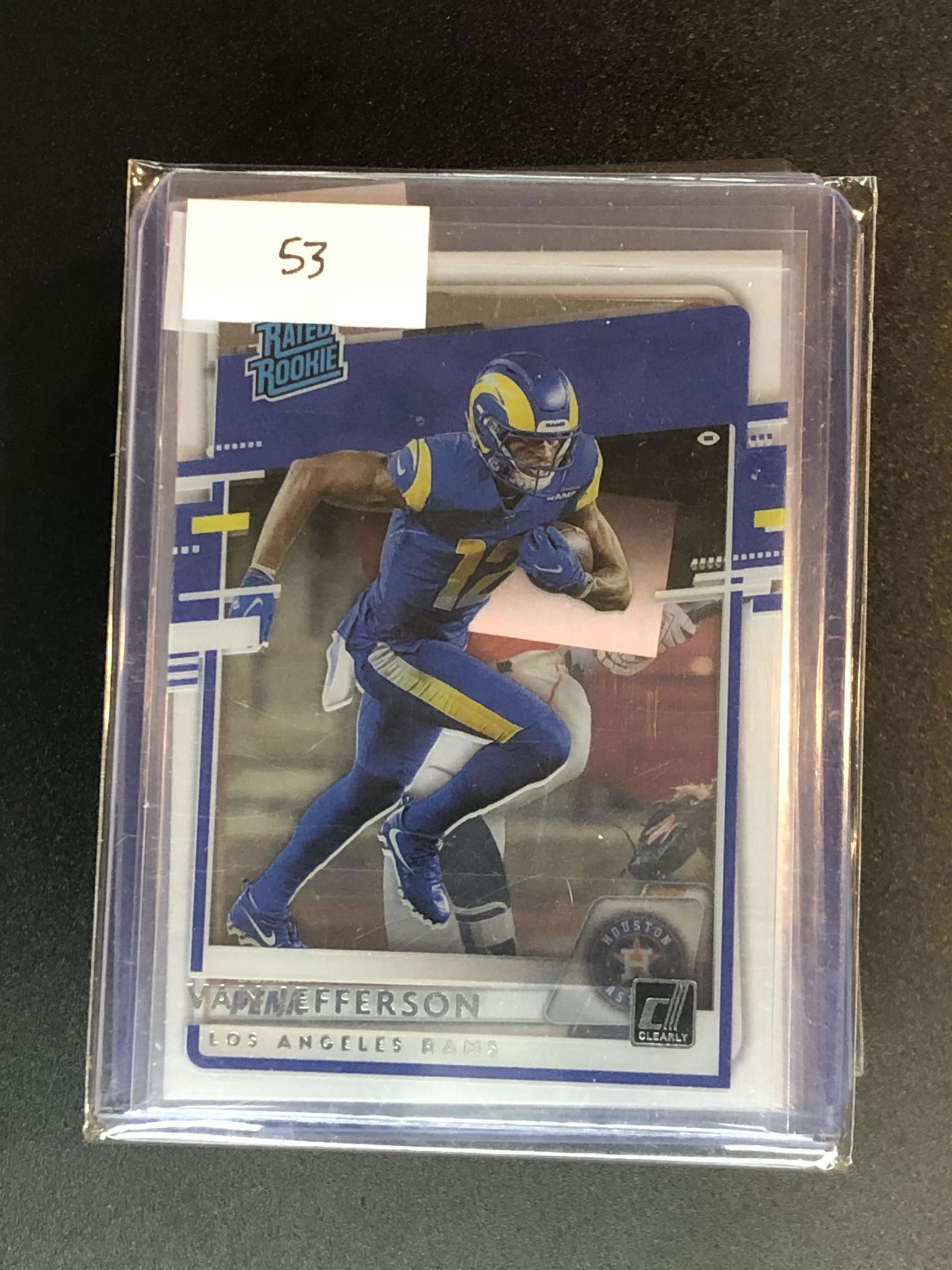 Van Jefferson donruss rated rookie transparent (1 of 1)