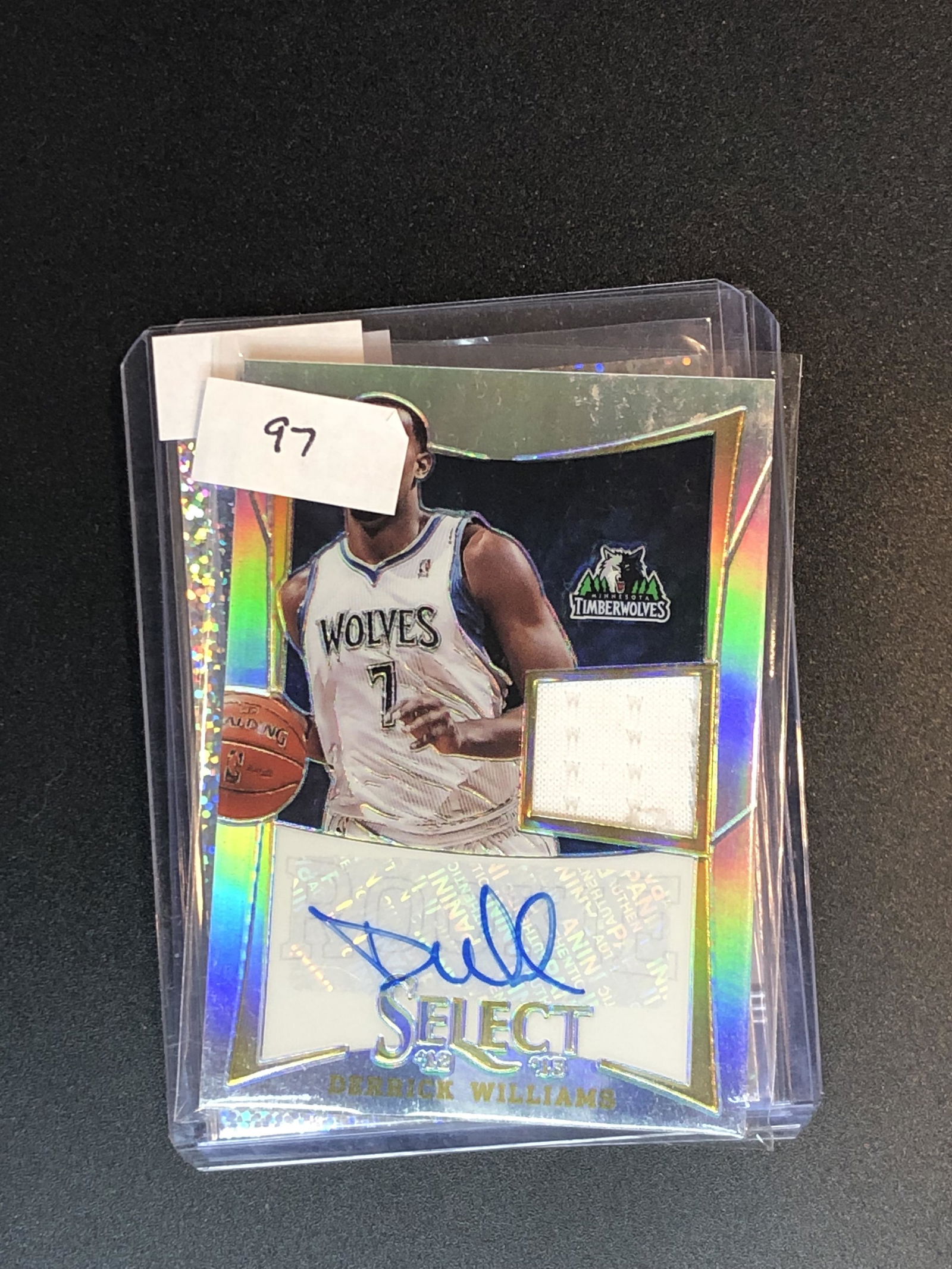 Derrick Williams panini select holo relic rookie (1 of 1)