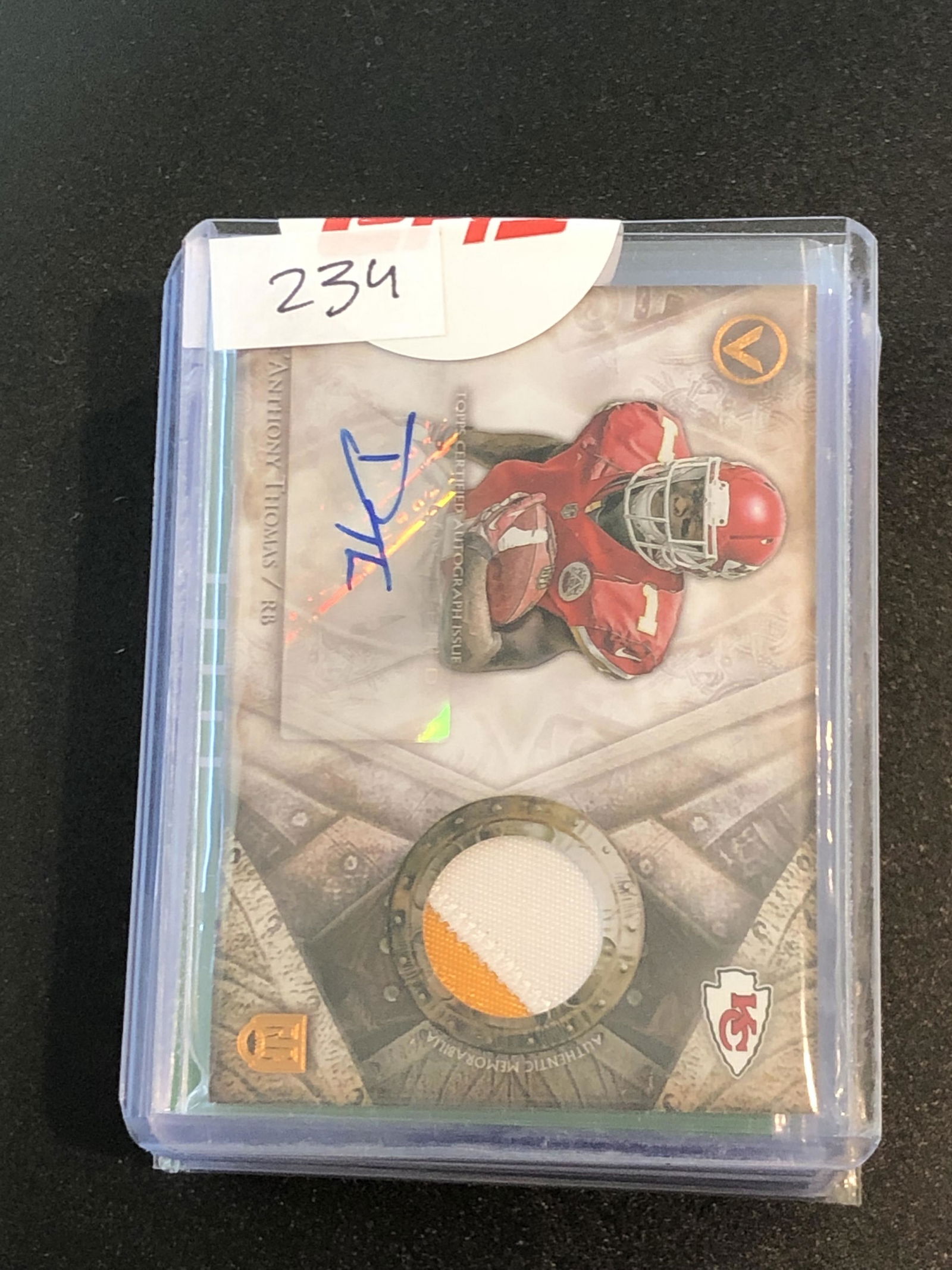 Anthony Thomas topps rookie/auto/relic (1 of 1)