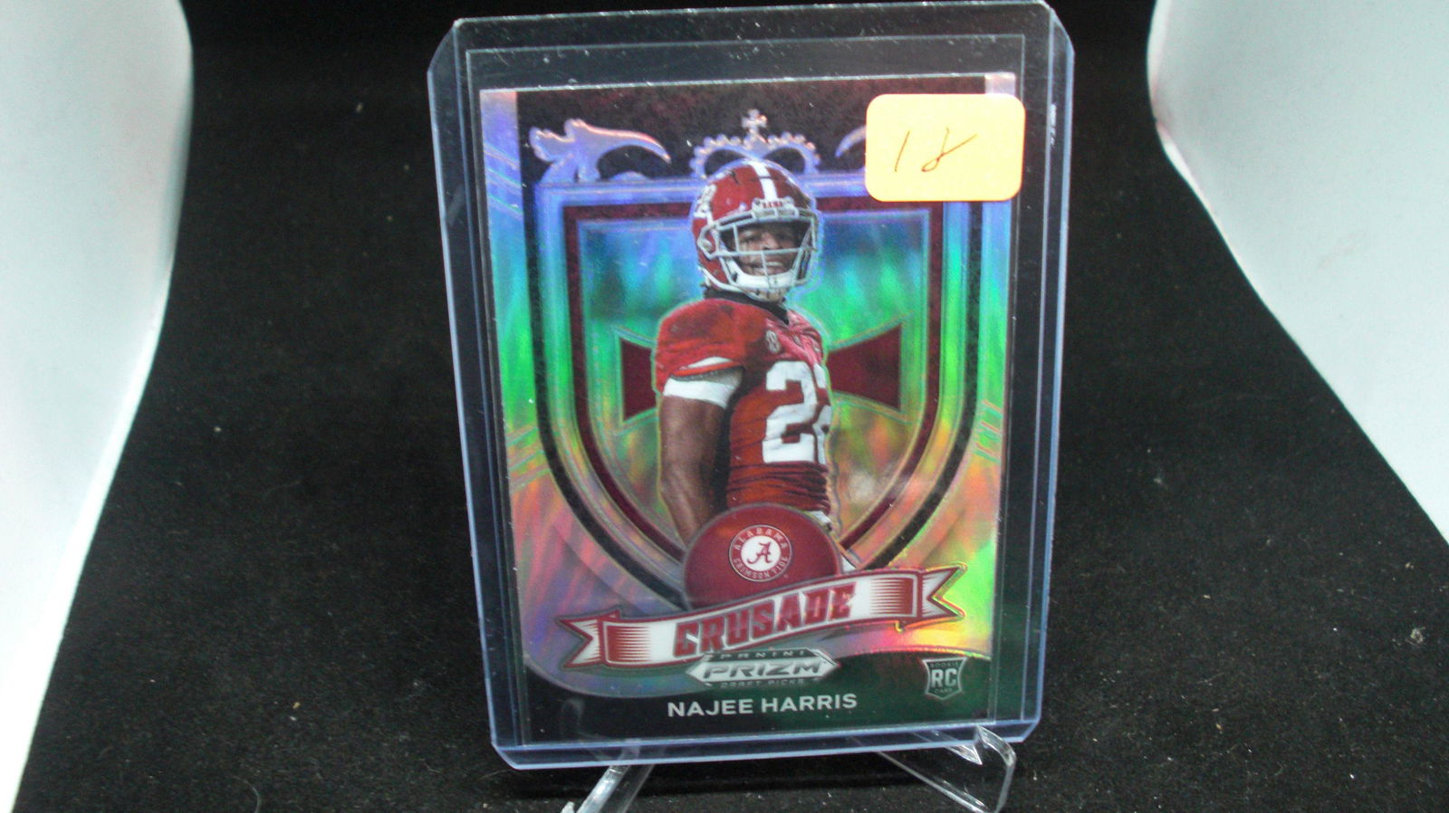 Najee Harris crusade silver prism rookie card (1 of 1)