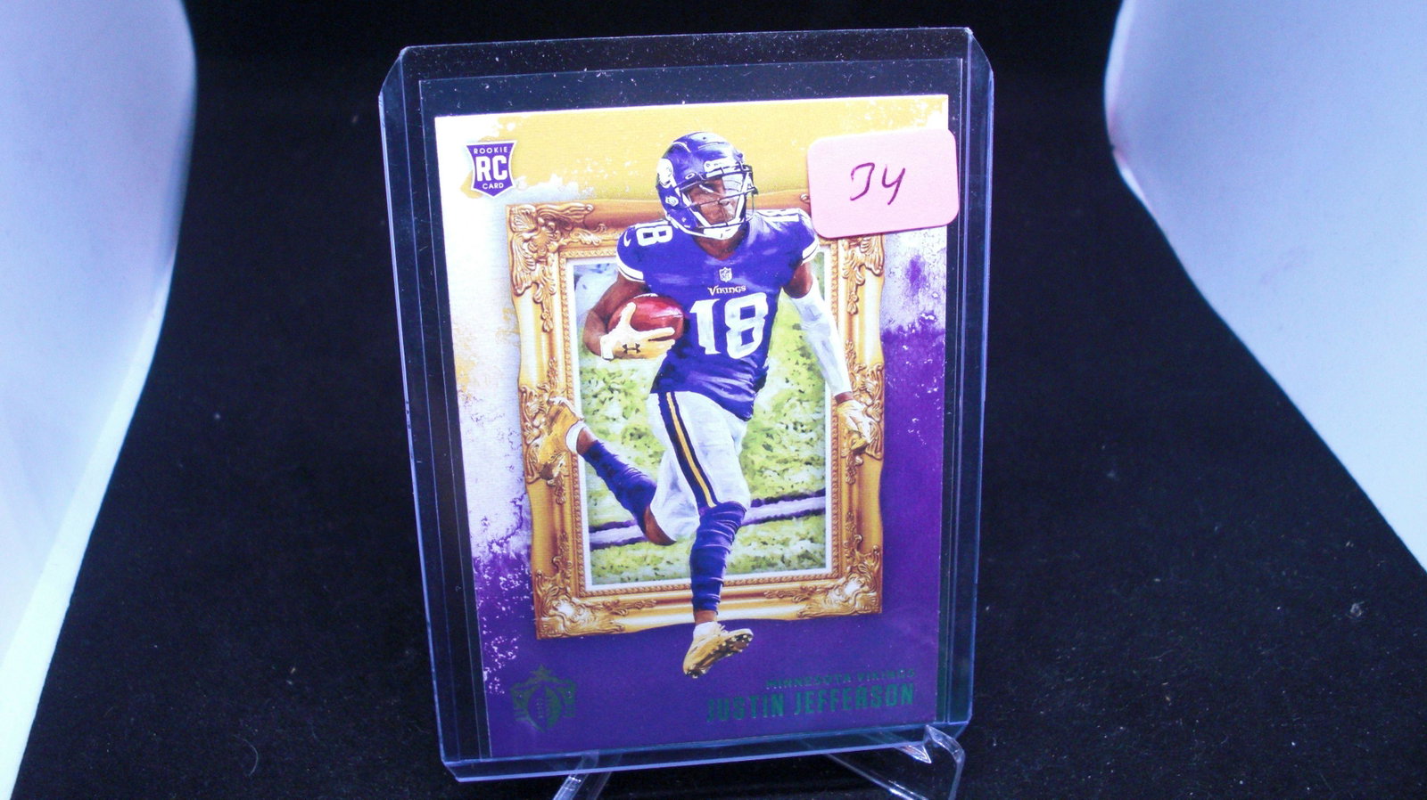 justin jefferson rookie card: in top loader