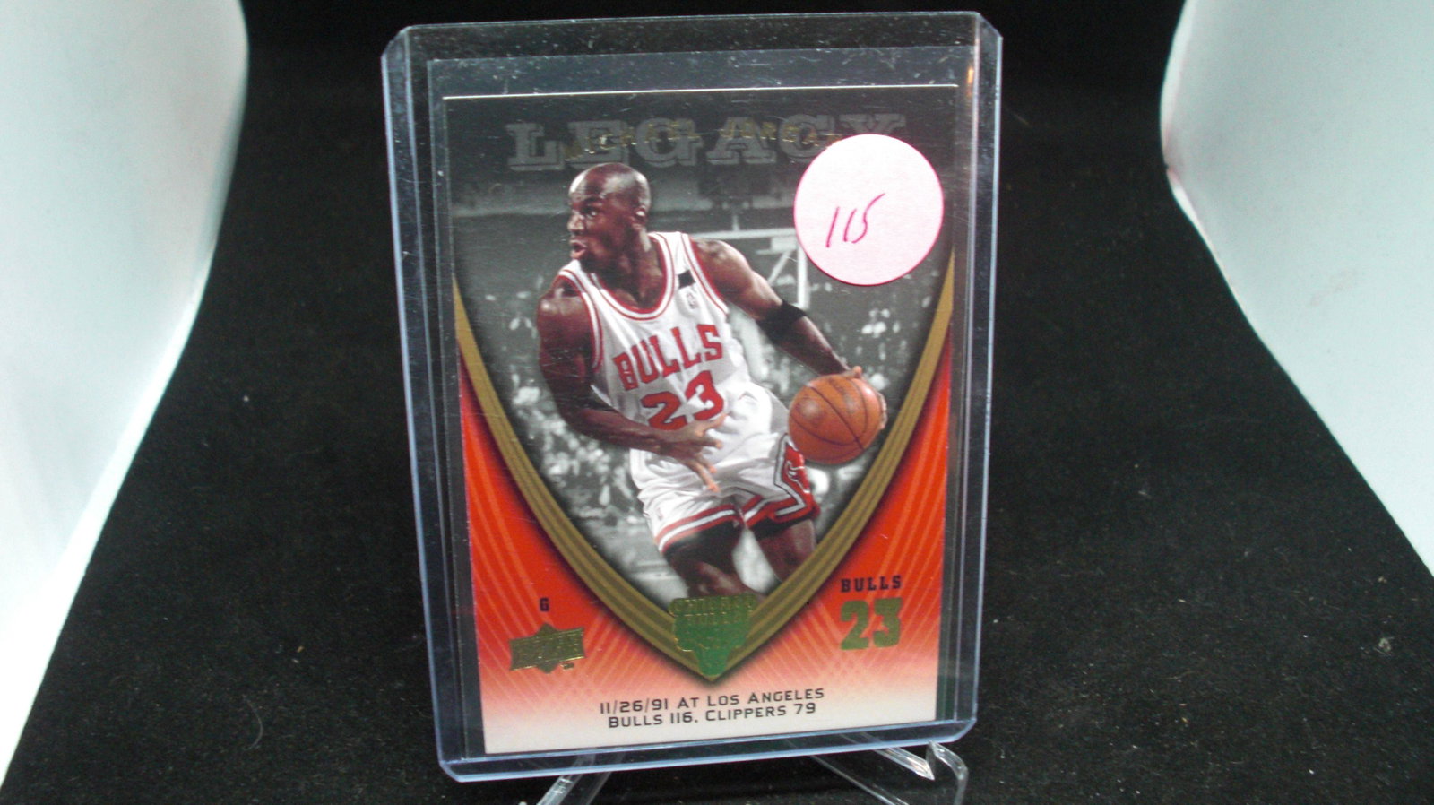 Michael Jordan legacy card: in top loader