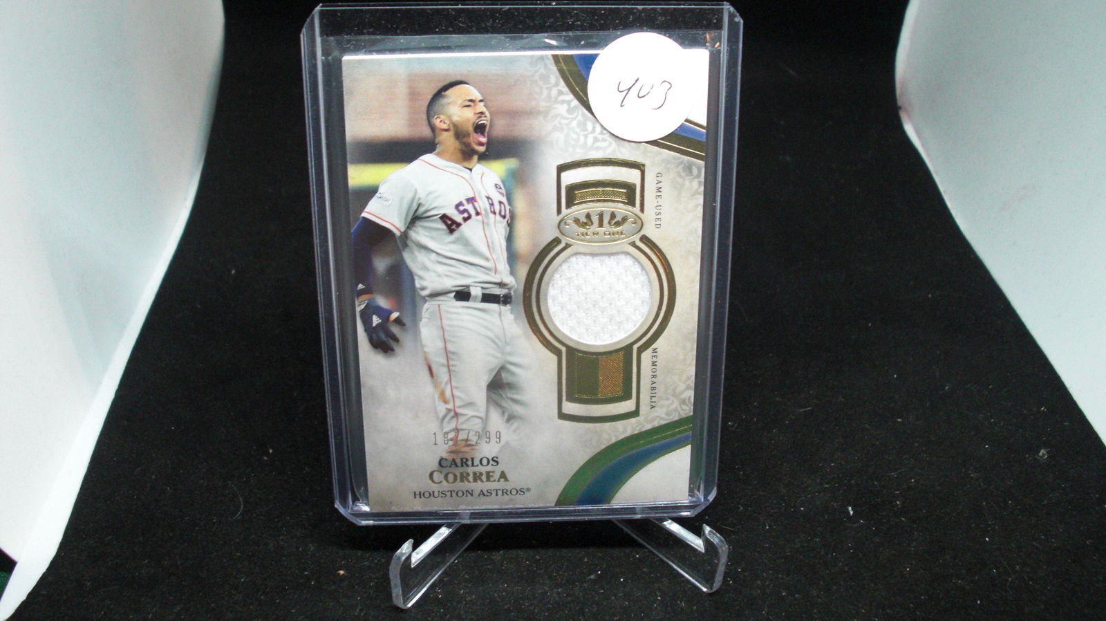 Carlos Correa Topps tier one jersey card 187 of 299 (1 of 1)