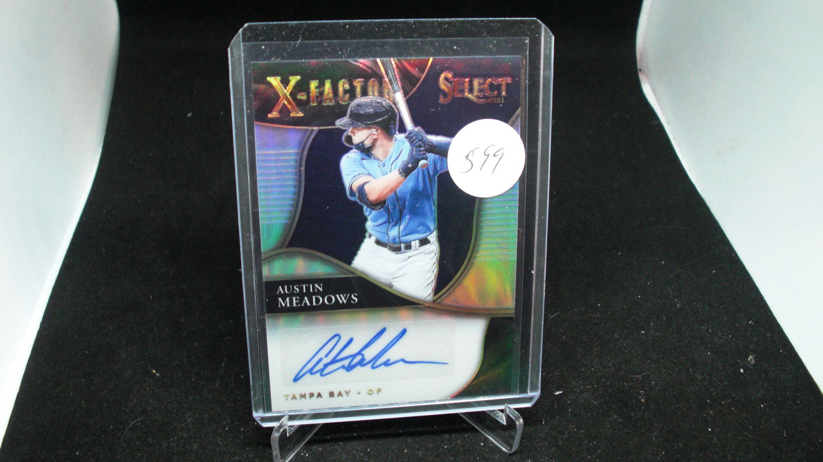 Austin meadows X Fractor autographed card (1 of 1)