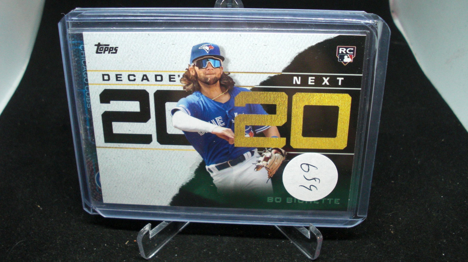 bo bichette rookie card: in top loader
