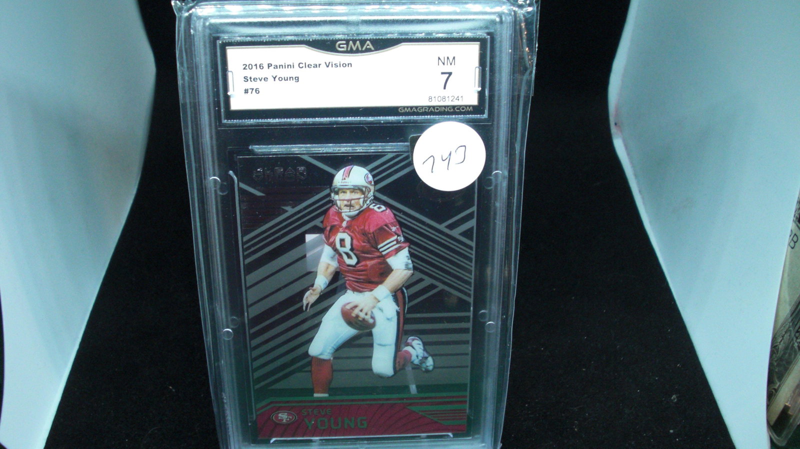gma graded steve young clear vision mint 7: nice graded card
