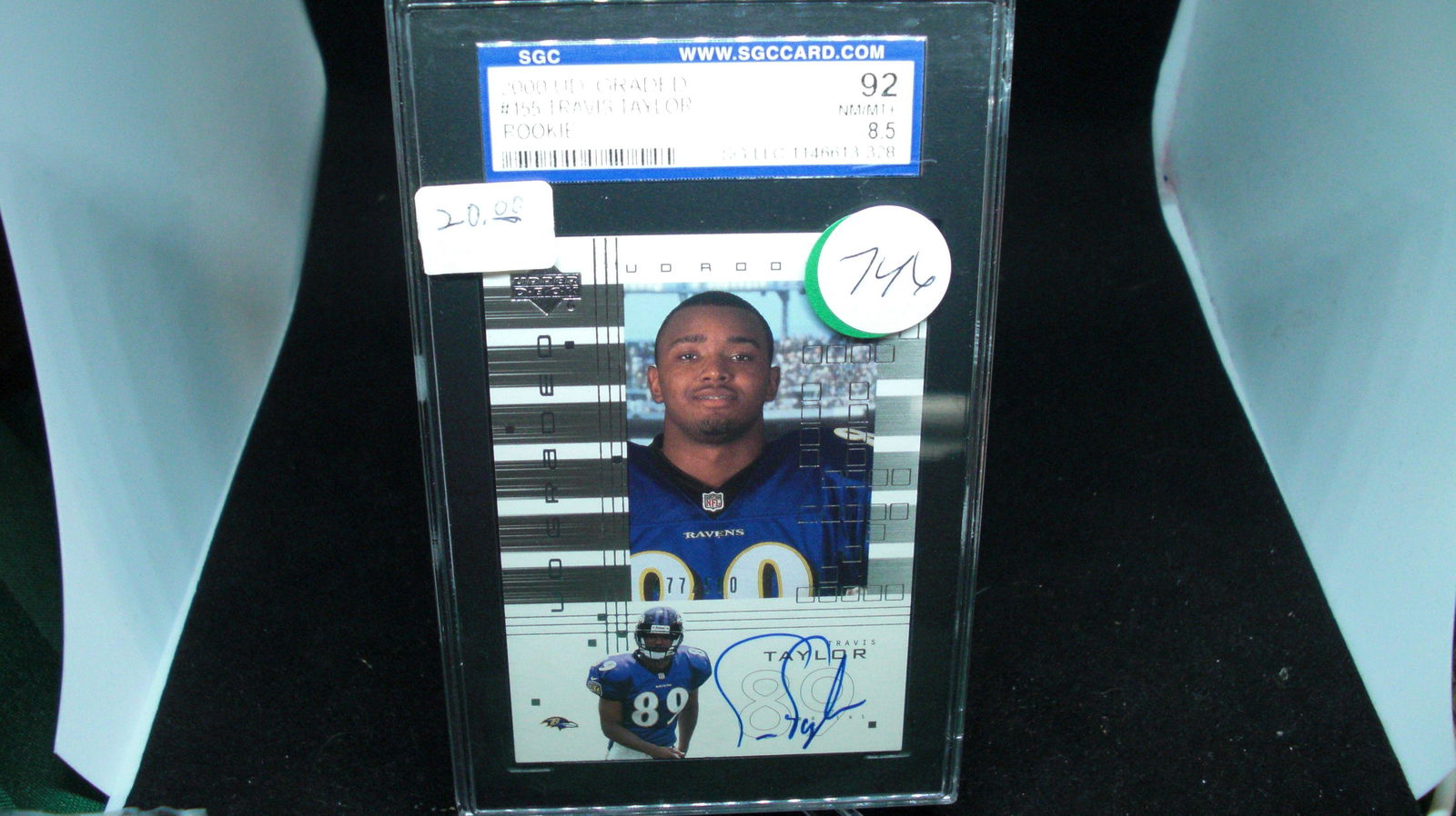 sgc graded travis taylor rookie auto mint 8.5 (1 of 1)