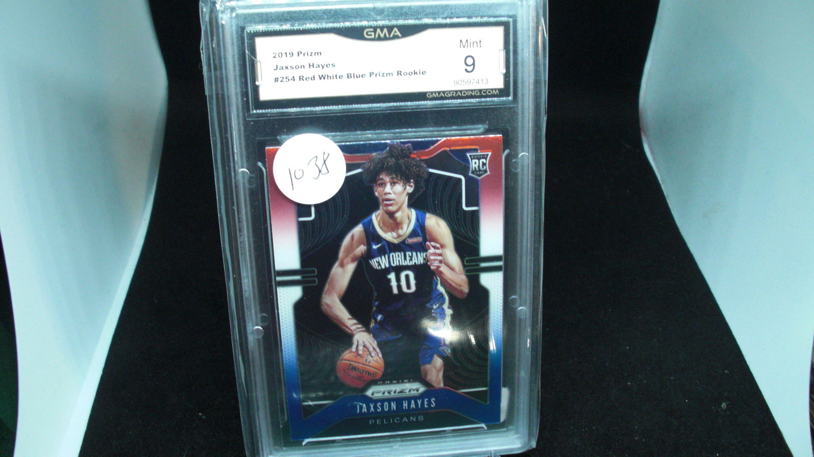 GMA graded Jaxson Hayes red white blue prism rookie (1 of 1)