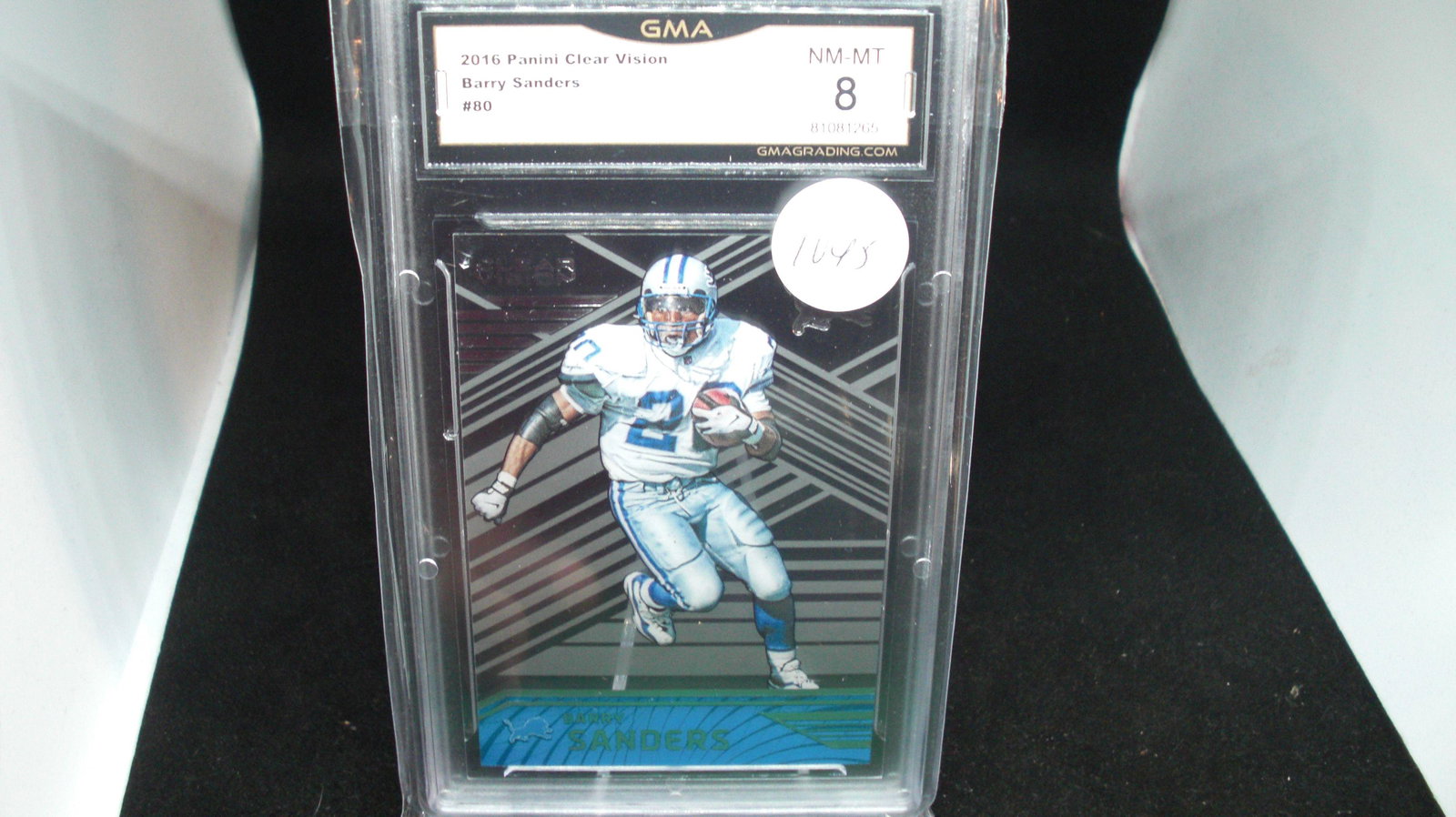 GMA graded Barry Sanders clearvision mint 8 (1 of 1)