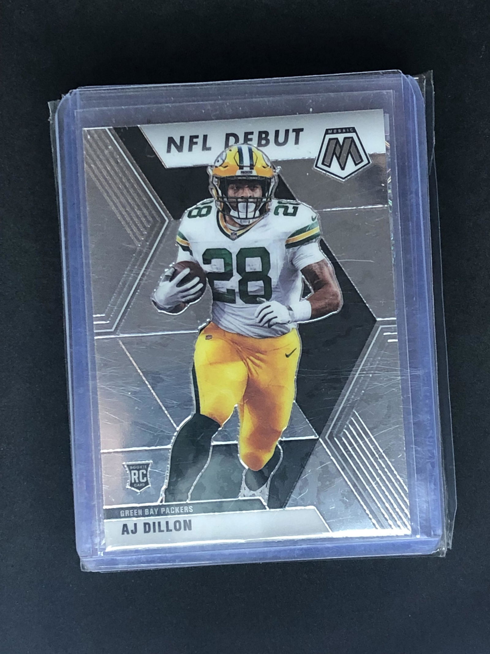 AJ Dillon Panini Mosaic NFL Debut Rookie (1 of 1)