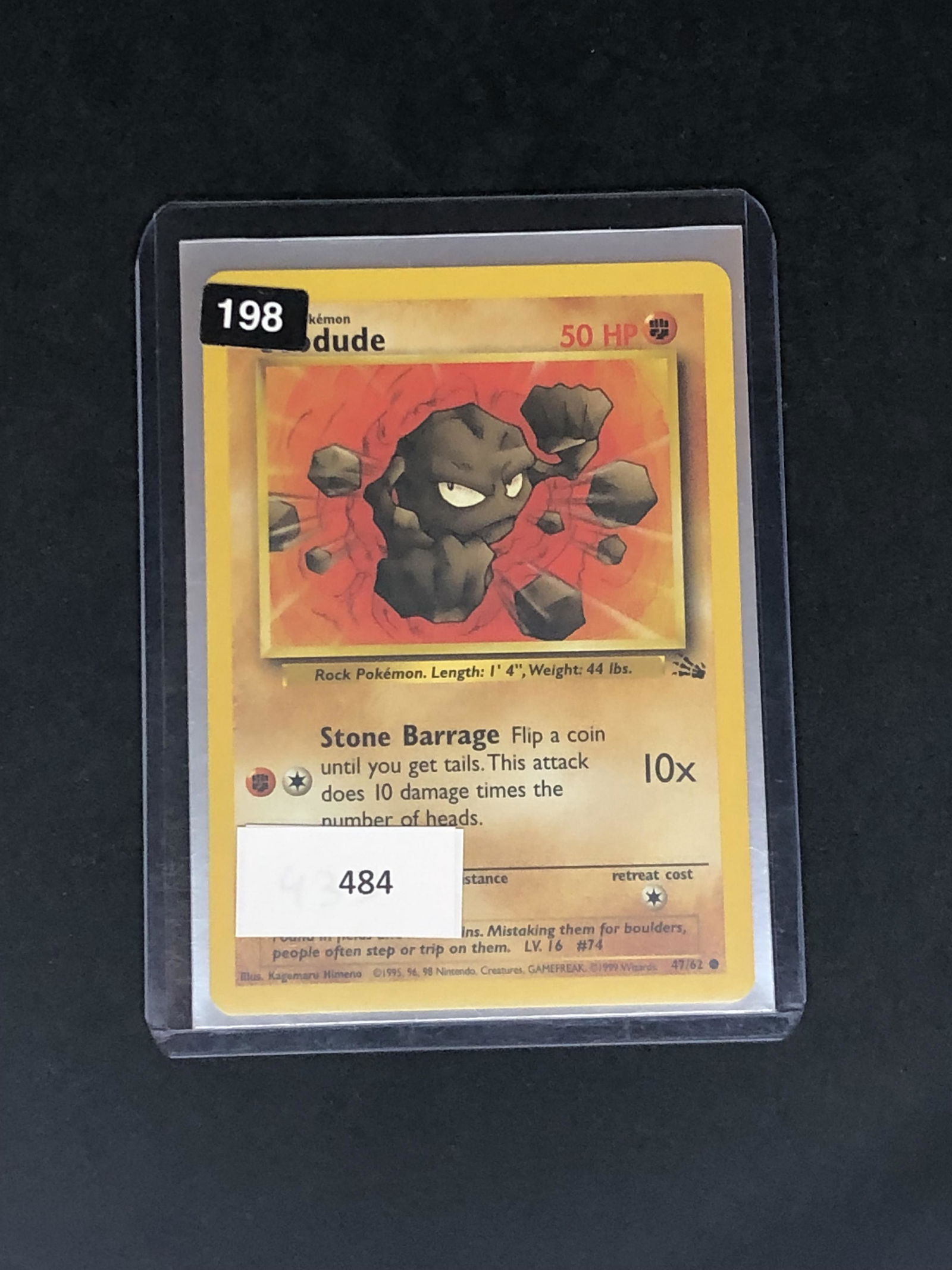 Geodude Fossil Set: Pokemon Card