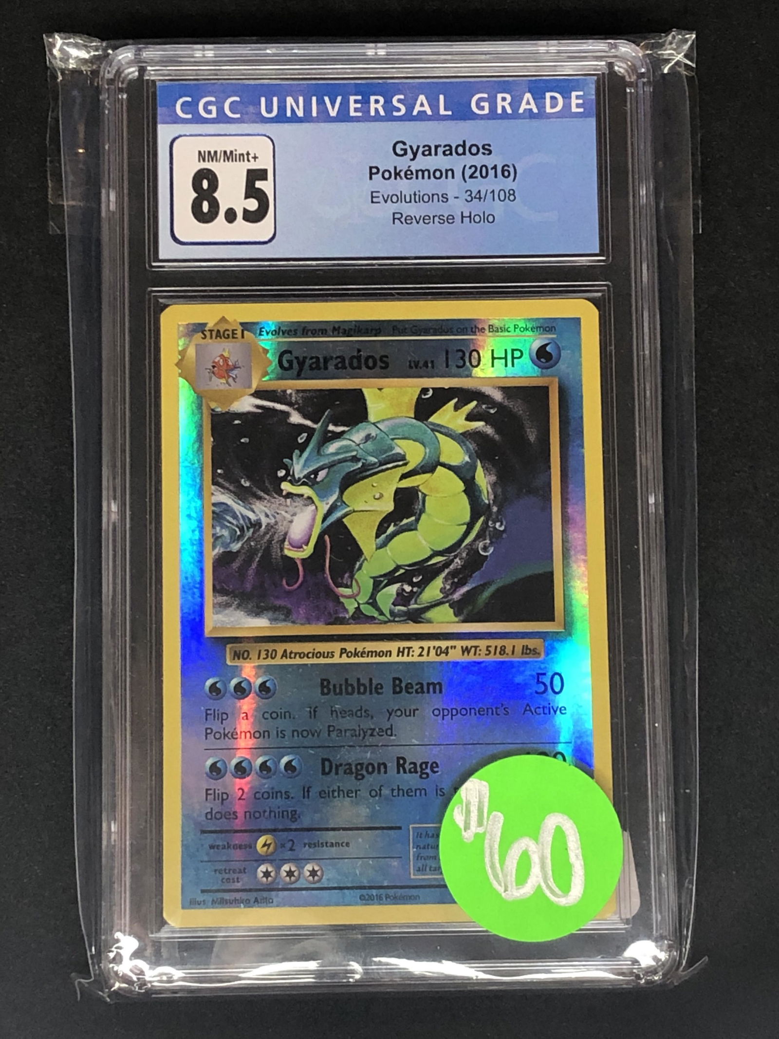 Gyarados Reverse Holo CGC 8.5 (1 of 1)