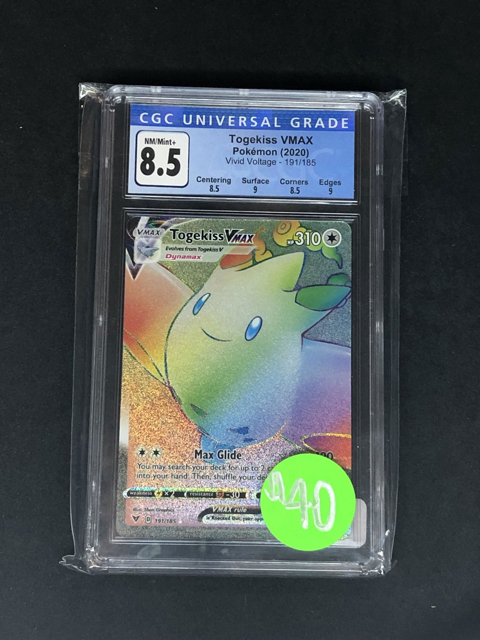 Togekiss VMAX Rainbow Rare CGC 8.5 (1 of 1)