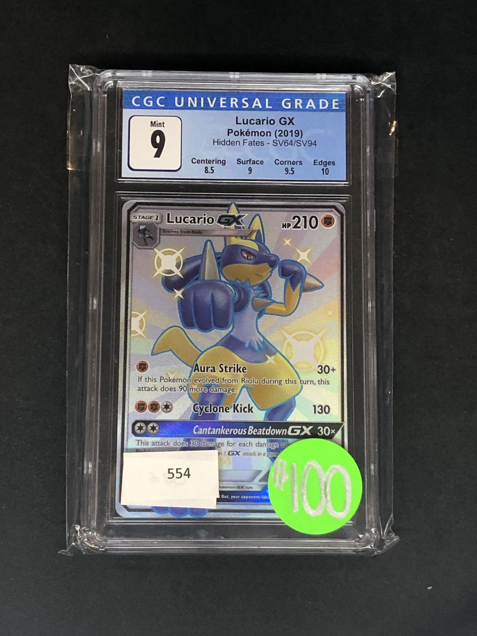 Lucario GX Full Art CGC 9 (1 of 1)