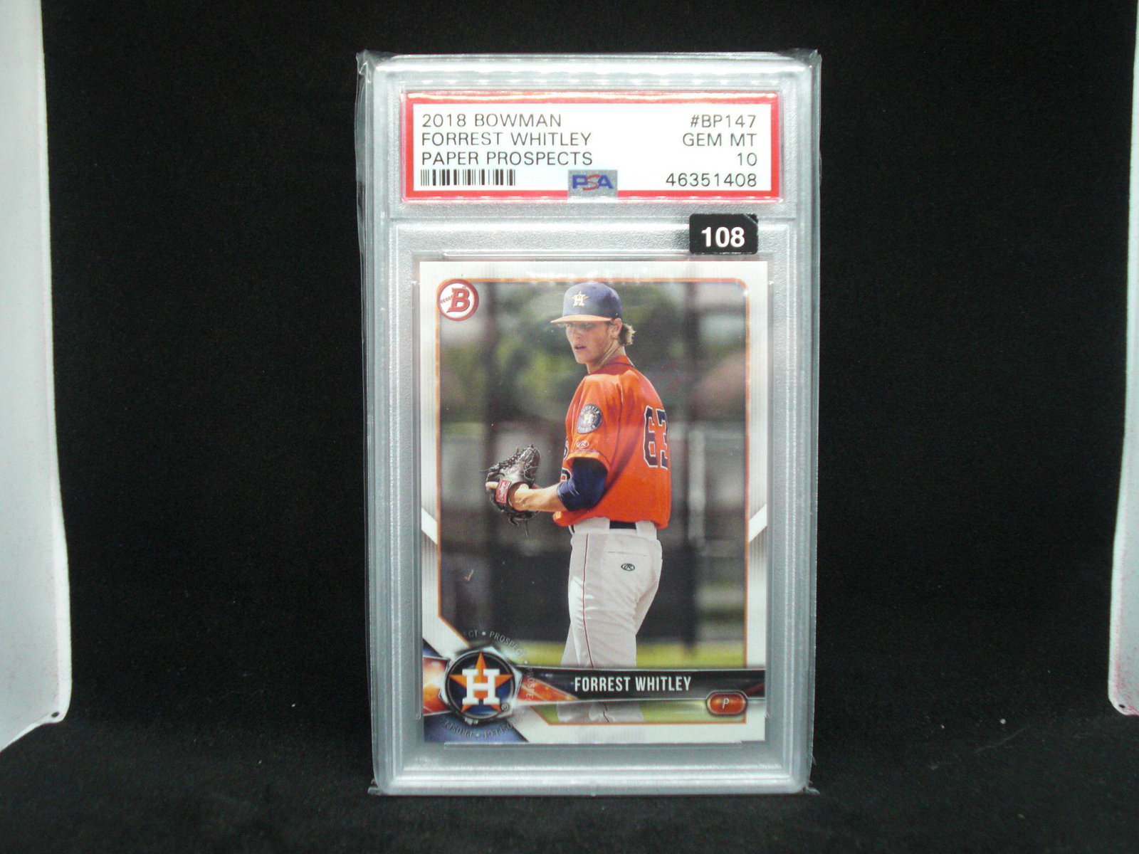 PSA graded gem 10 Forrest Whitley Bowman prospect (1 of 1)