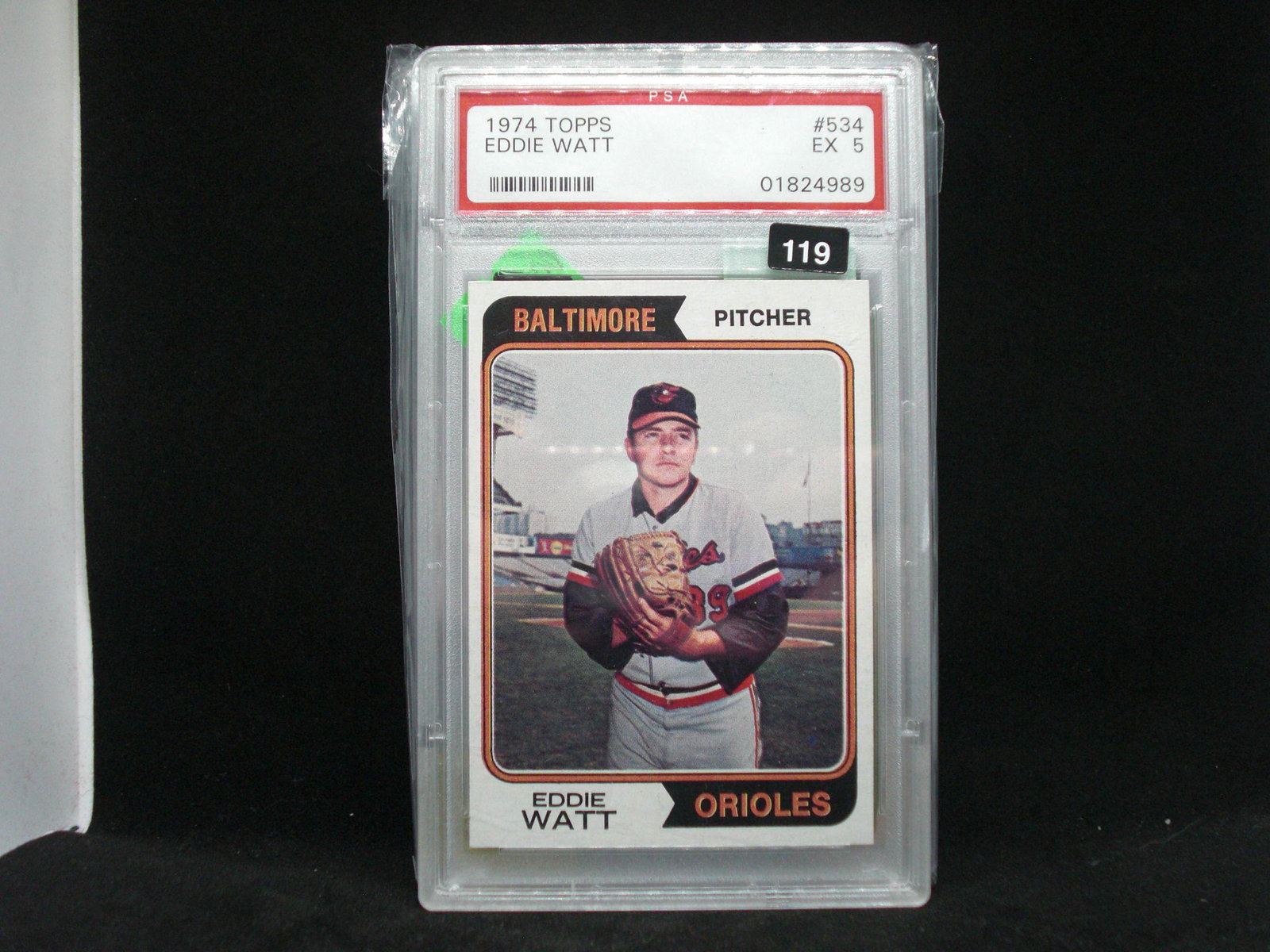 PSA graded 1974 Topps Eddie Watt mint 5 (1 of 1)