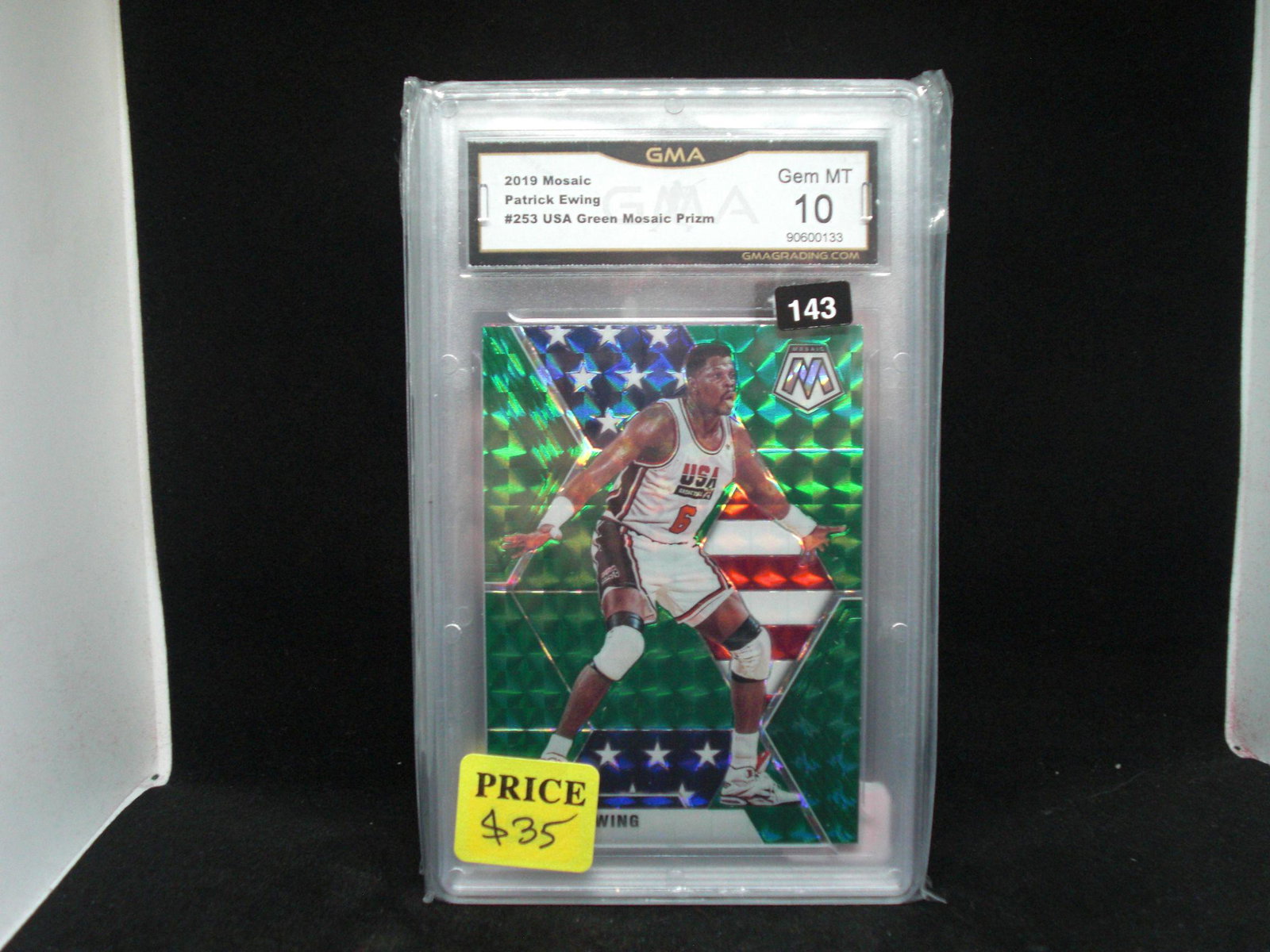GMA graded Patrick Ewing USA green mosaic mint 10 (1 of 1)