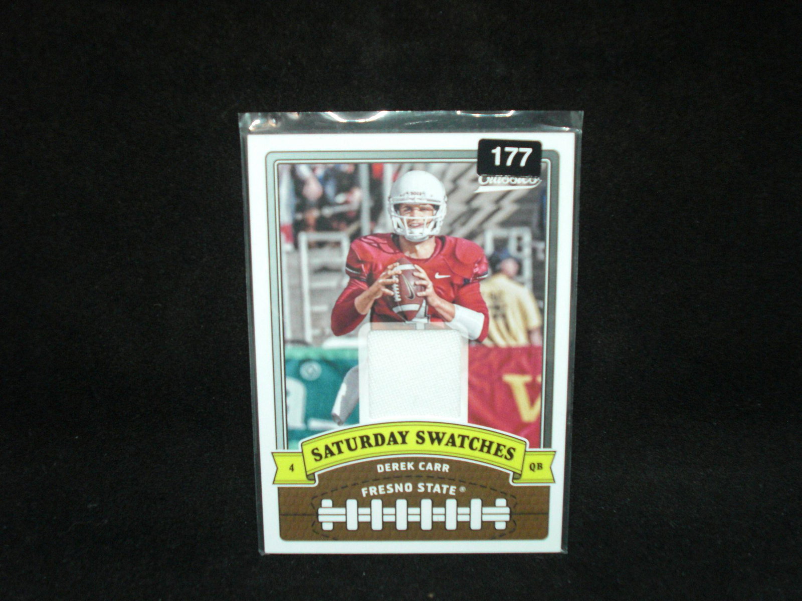 Derek Carr Saturday swatches New Jersey: in top loader