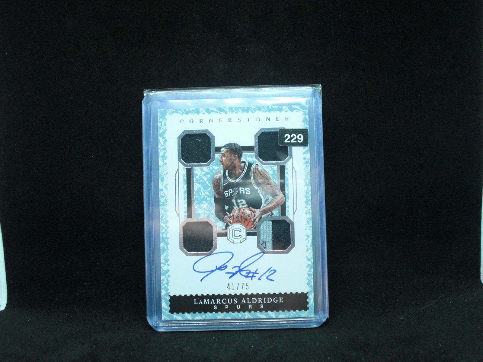 lamarcus aldridge cornerstones quad relic auto 41/75 (1 of 1)