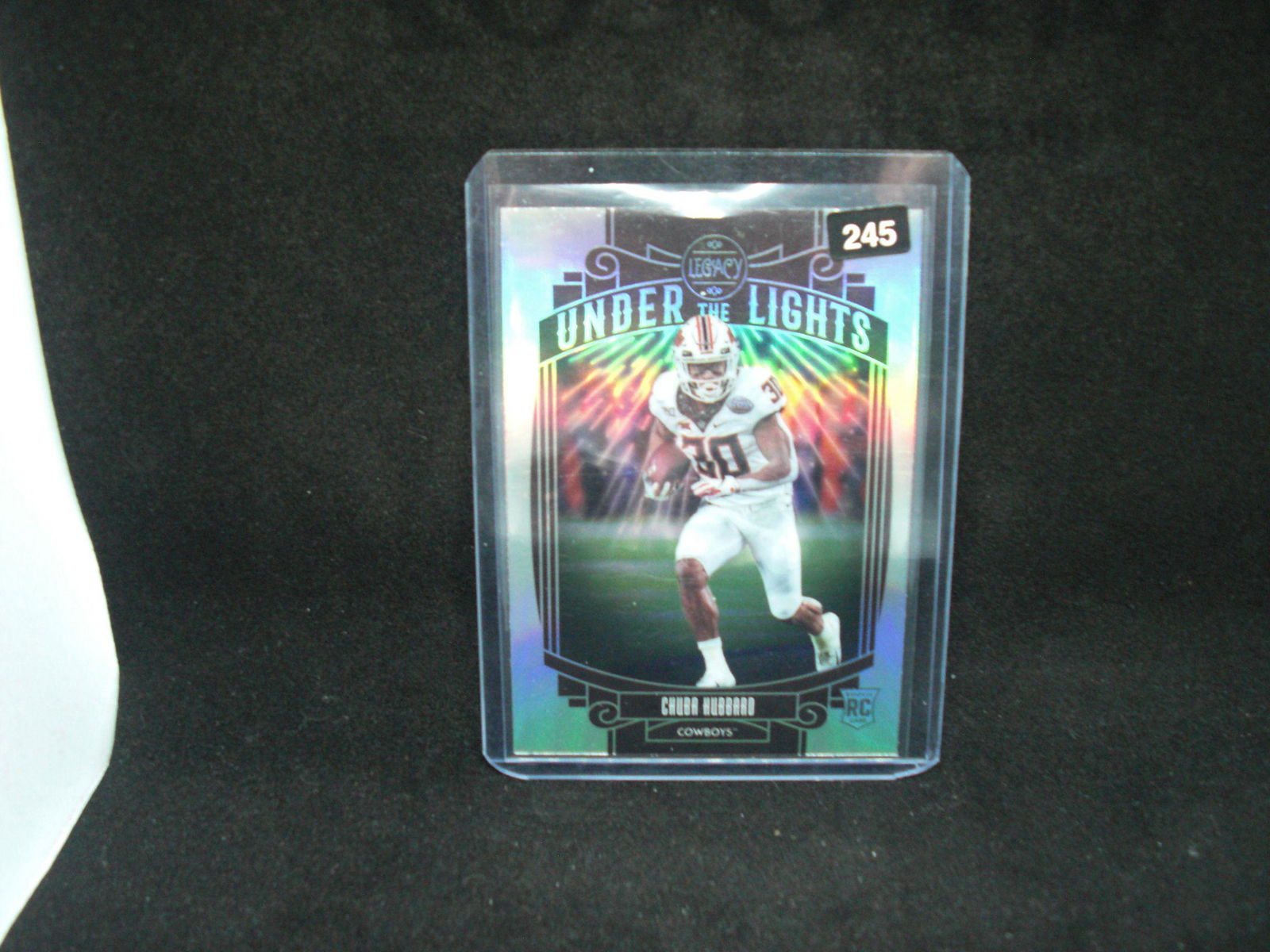 Chuba Hubbard silver hollow rookie card (1 of 1)