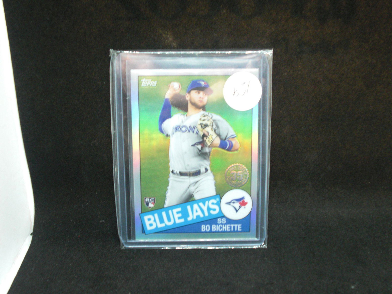 bo bichette refractor rookie card: in top loader