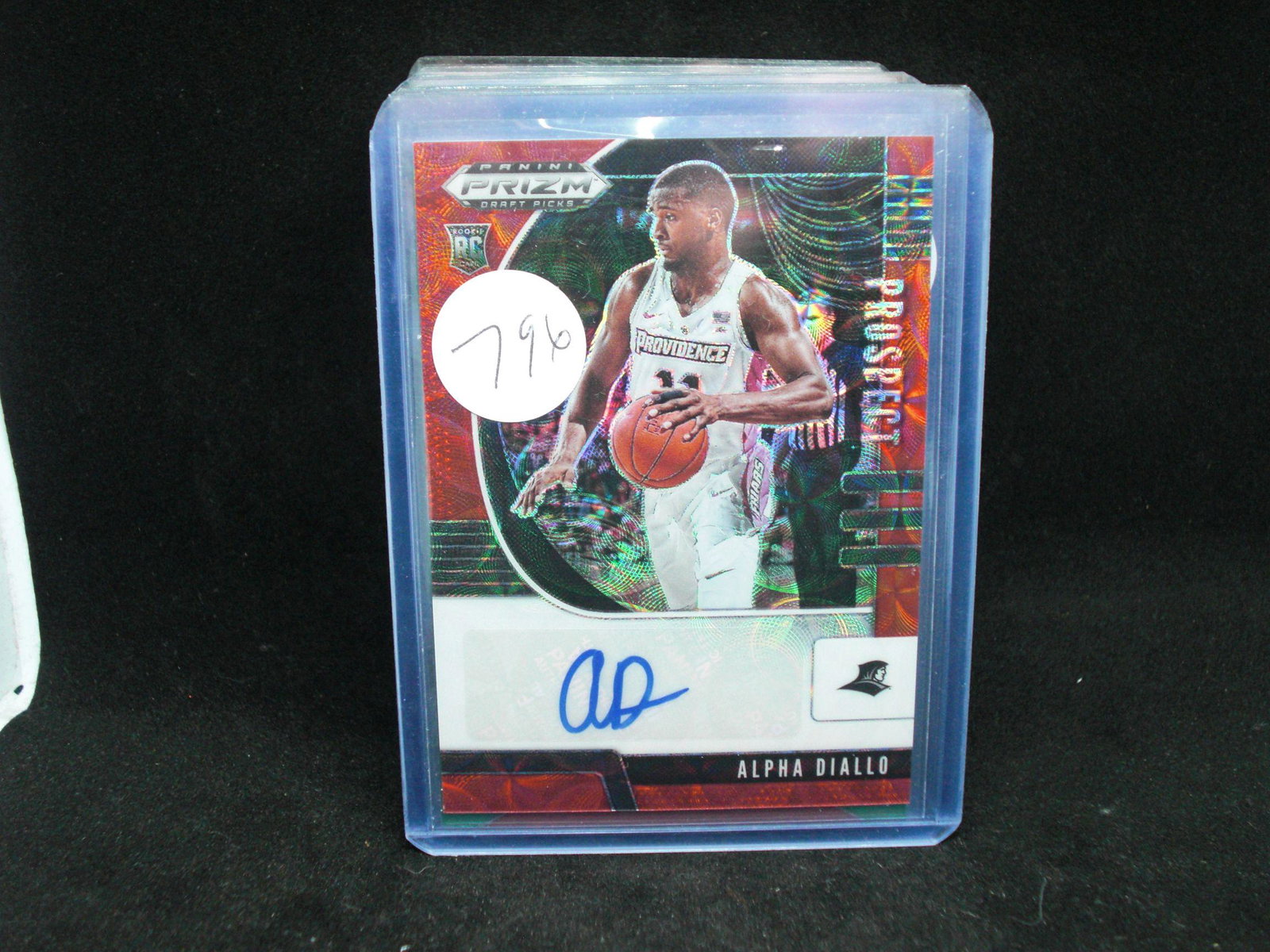 alpha diallo red scope rookie auto 02/88: in top loader