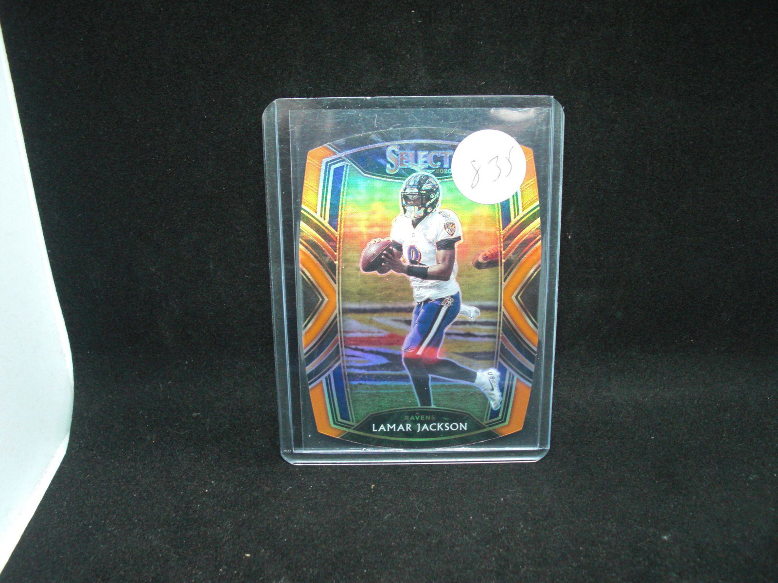 Lamar Jackson orange select dicut card (1 of 1)