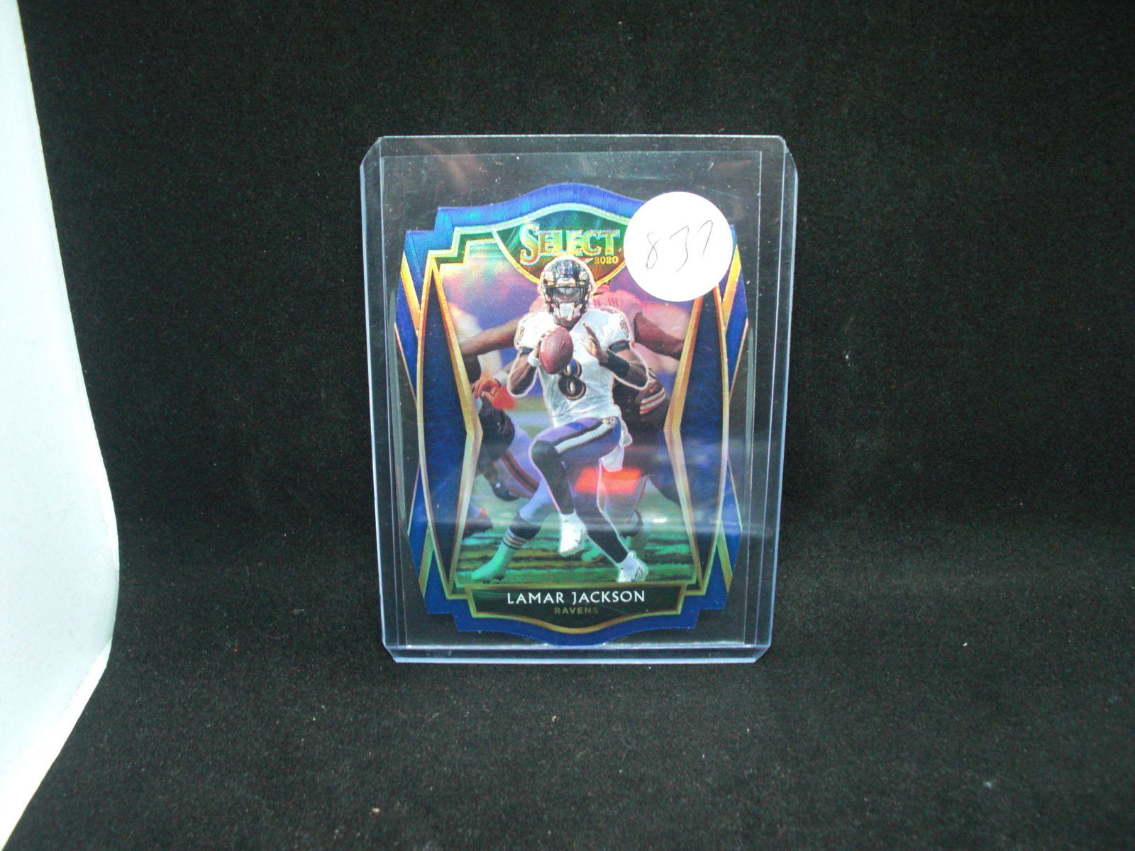 Lamar Jackson select diecut blue prism (1 of 1)