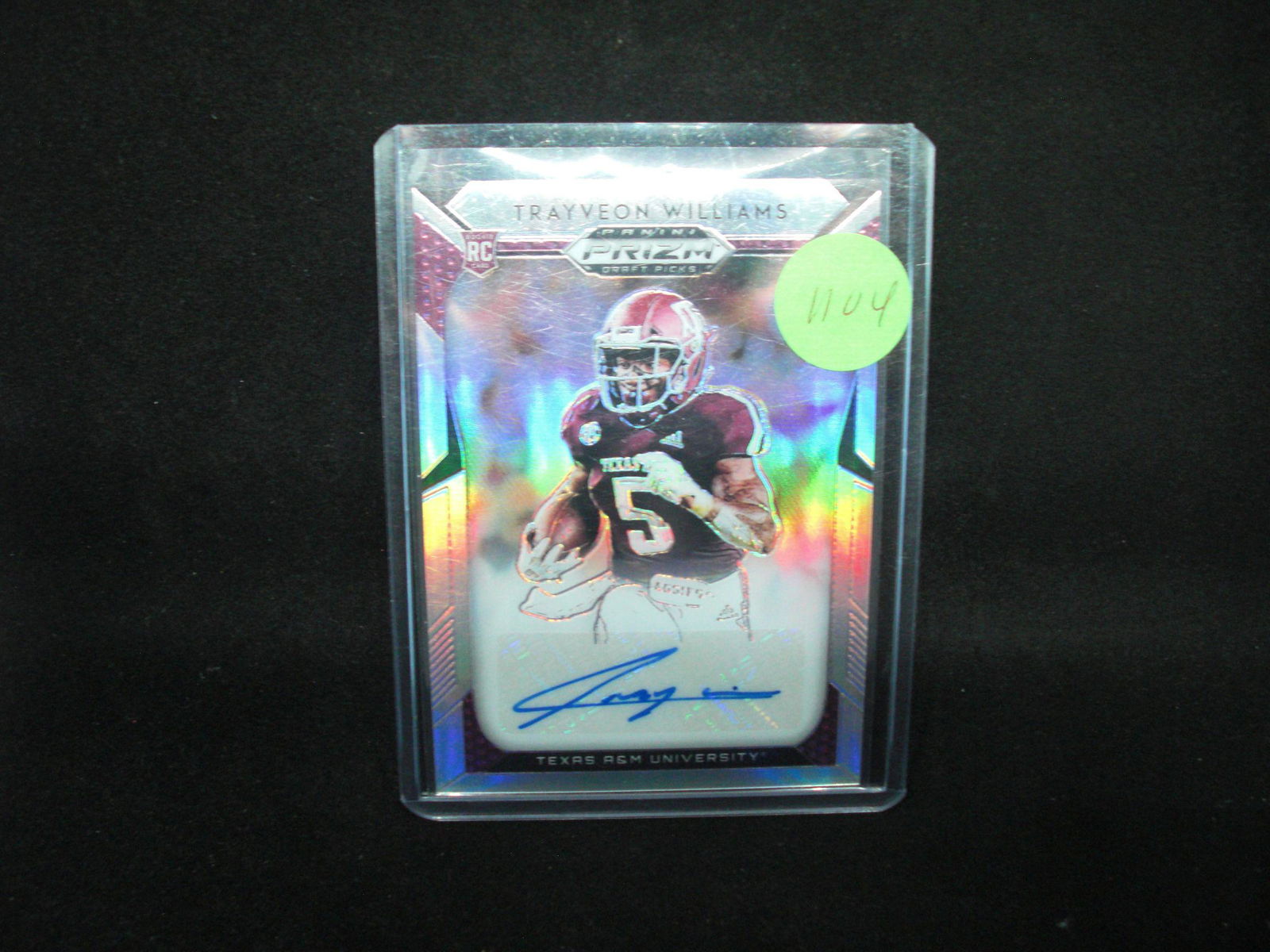 Trayveon Williams silver prizm auto (1 of 1)