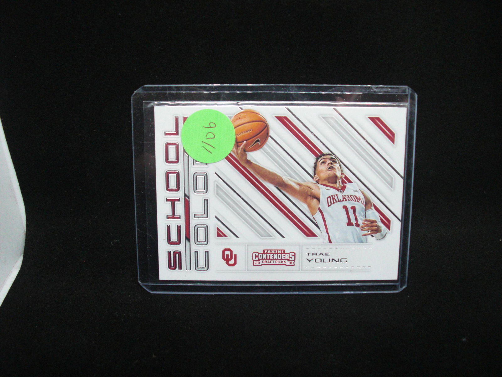 Trae young school colors rookie card (1 of 1)