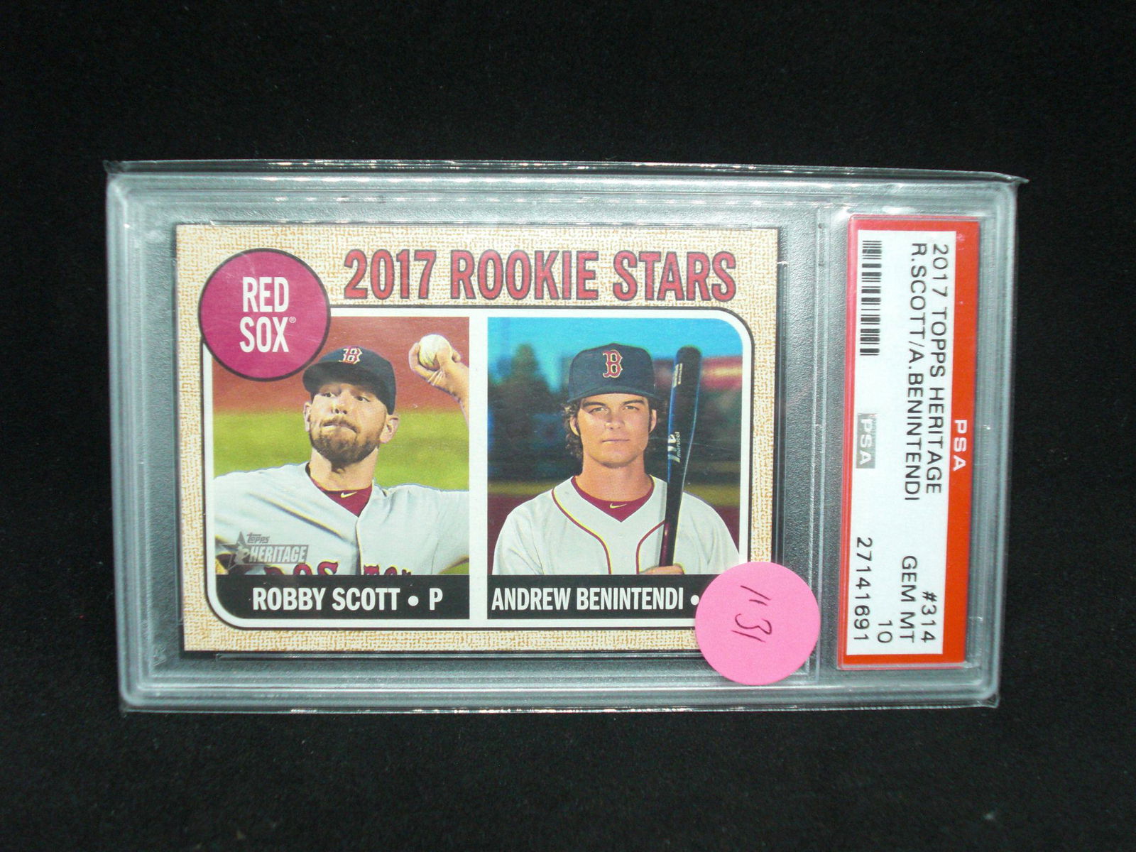 psa mint 10 andrew benintendi rookie card (1 of 1)