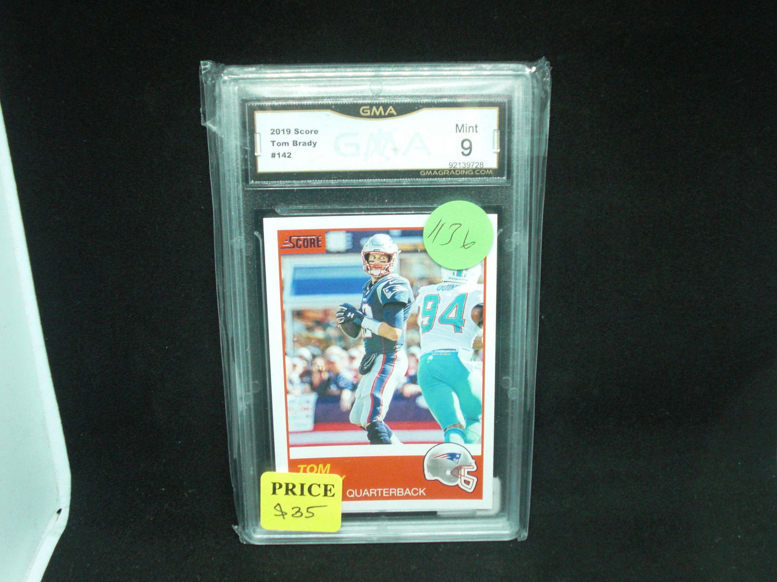 GMA graded tom brady score card mint 9 (1 of 1)