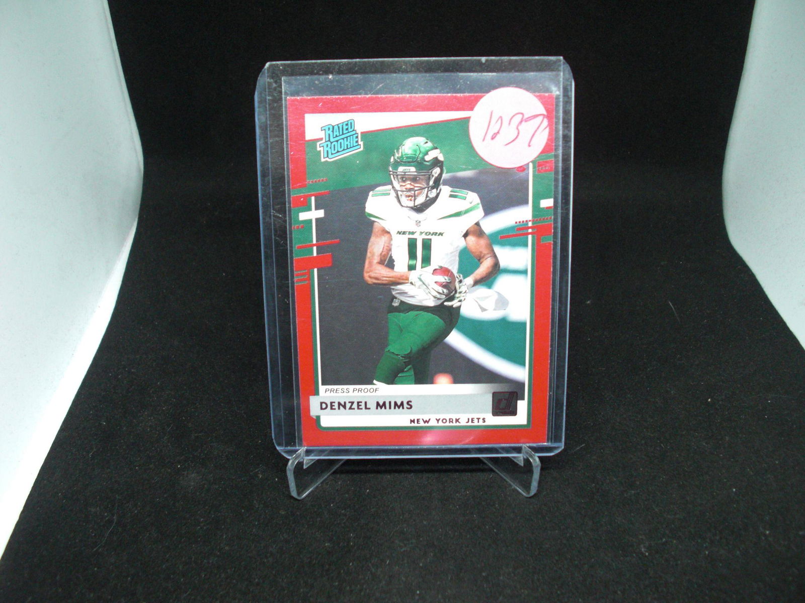 Denzel Mims red press proof rated rookie (1 of 1)