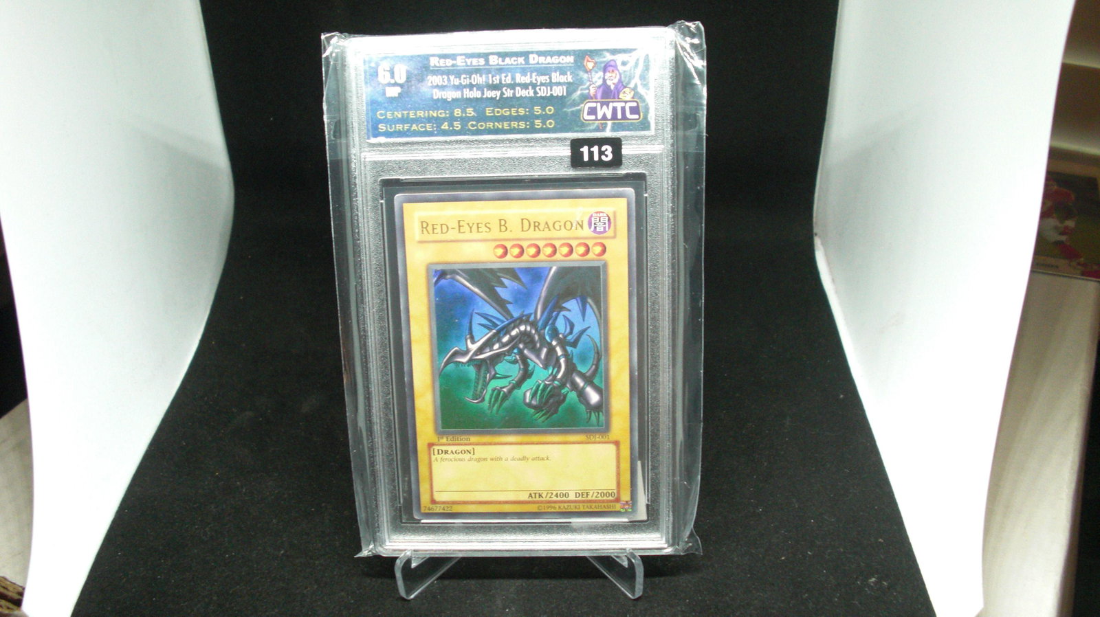 cwtc graded 6 red eyed dragon yu-gi-uh card (1 of 1)