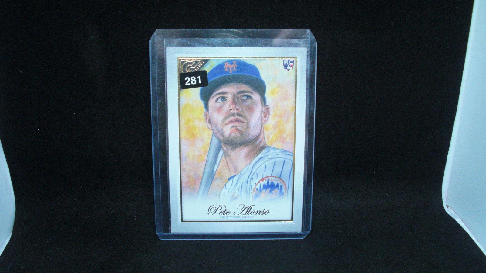 pete alonso topps gallery rookie card: in top loader