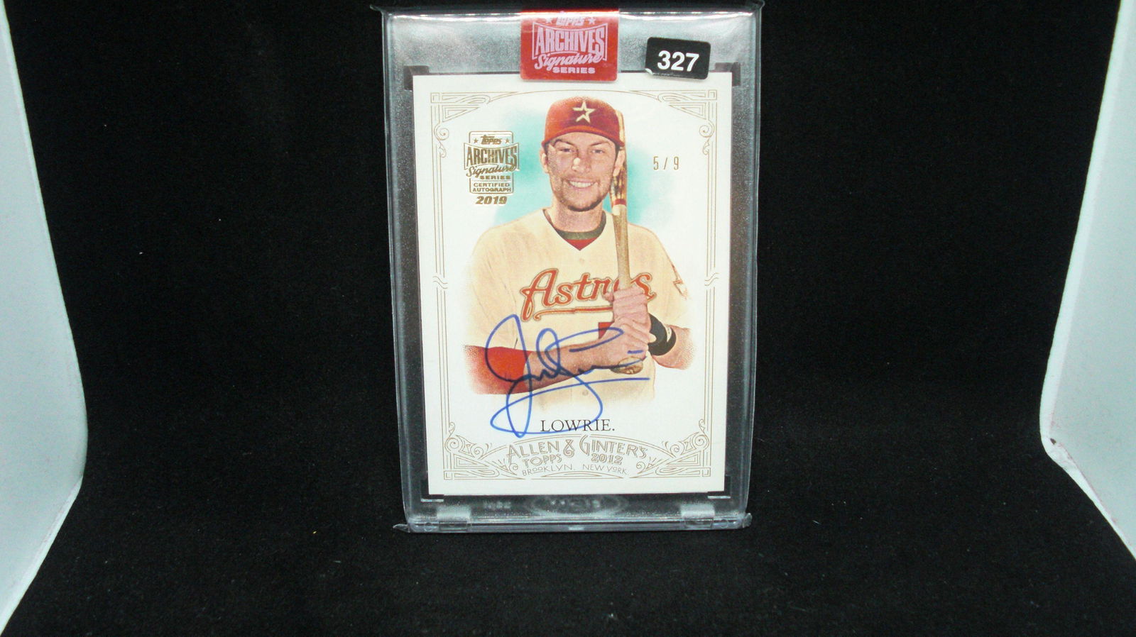 jed lowrie topps archives ssp auto 5/9 (1 of 1)