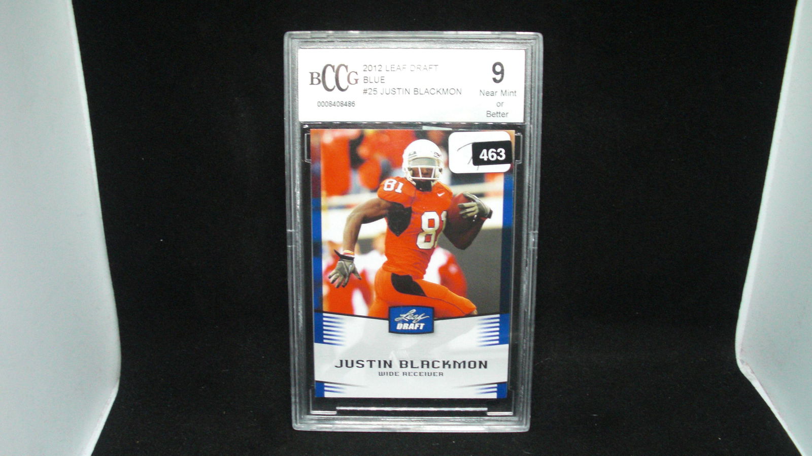 bccg graded 2012 leaf justin blackmon rookie mint 9 (1 of 1)