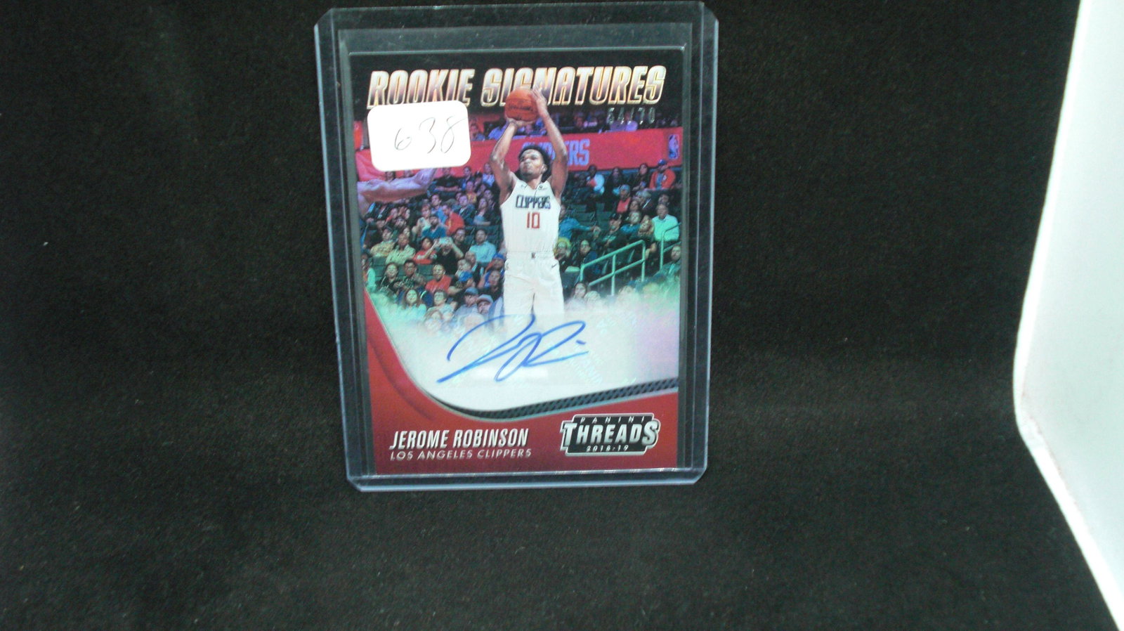 Jerome Robinson rookie signatures: in top loader