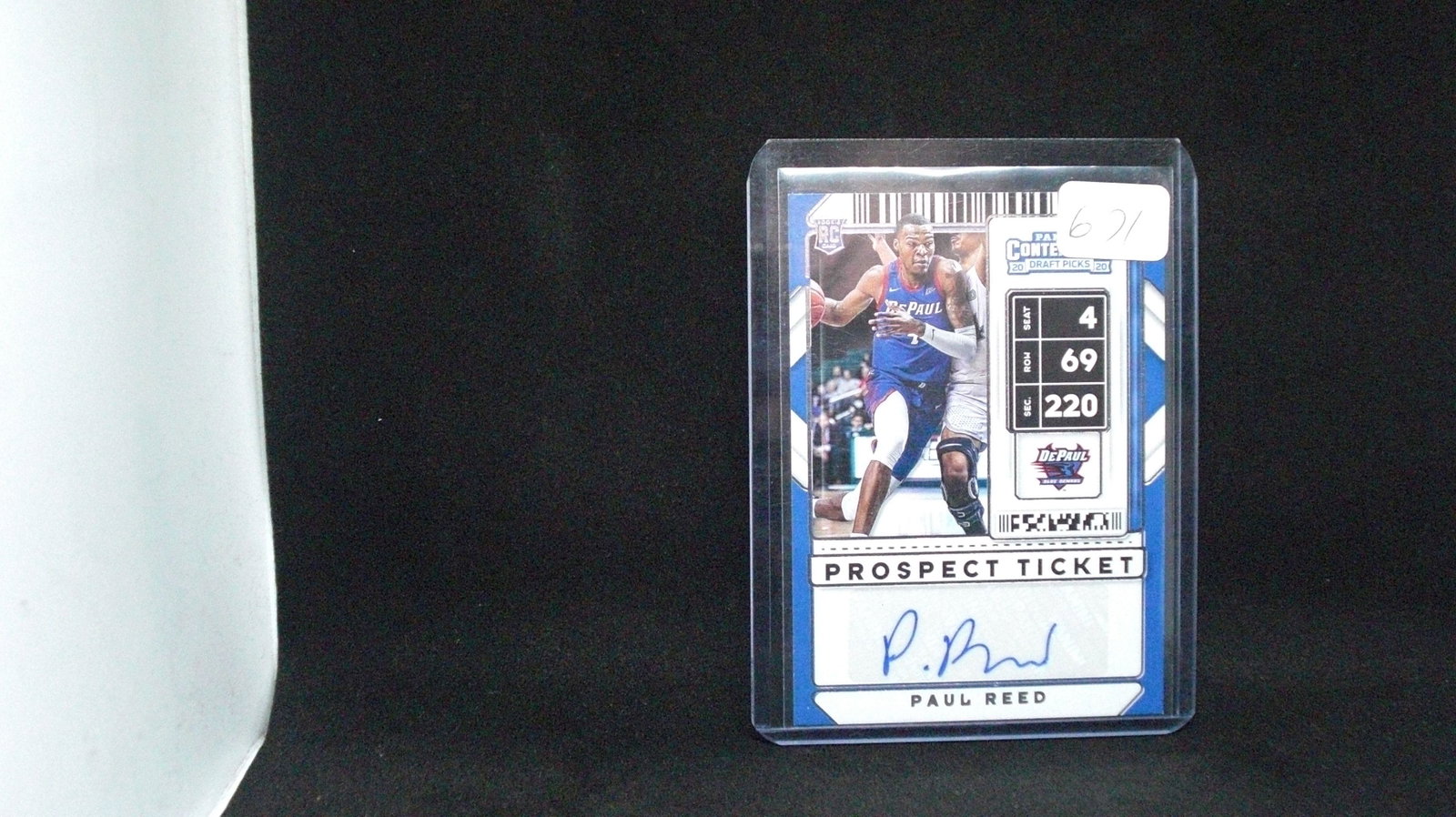 paul reed prospect ticket auto: in top loader