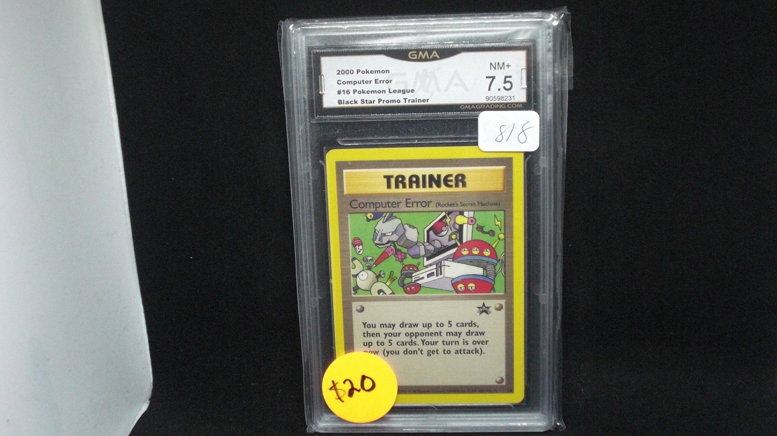 GMA graded PokÃ©mon computer error trainer mint 7.5 (1 of 1)