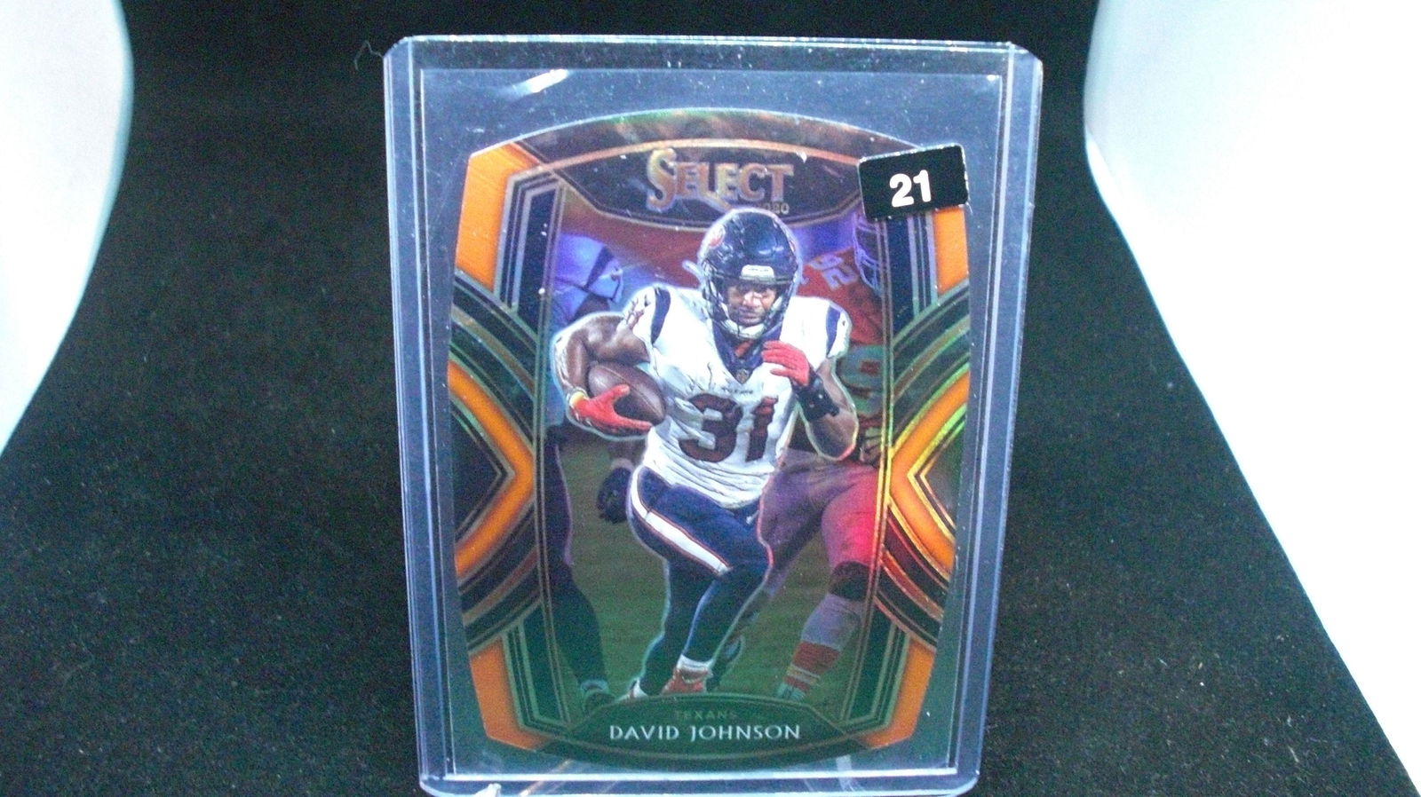 david johnson orange die cut: star card