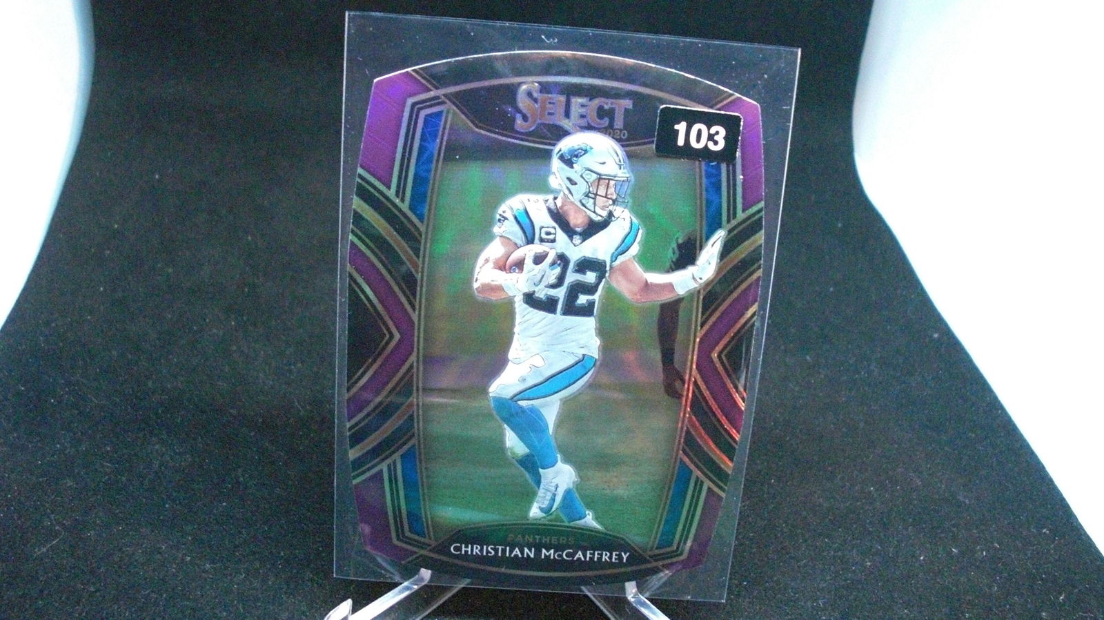 christian mccaffrey purple select die cut (1 of 1)