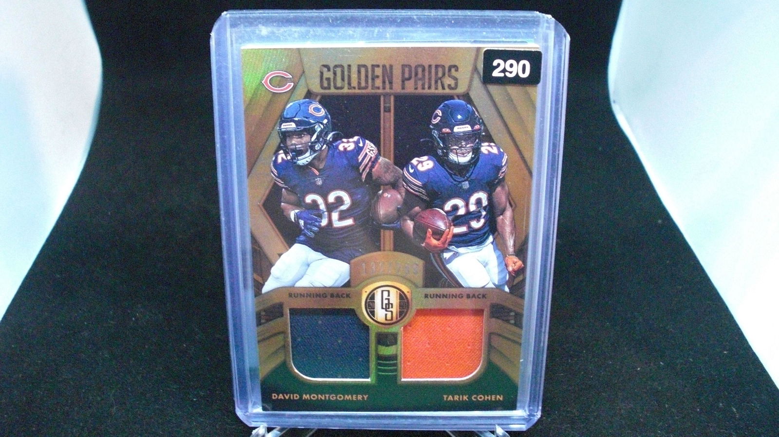 david montgomery/tarik cohen dual jersey card 132/299 (1 of 1)