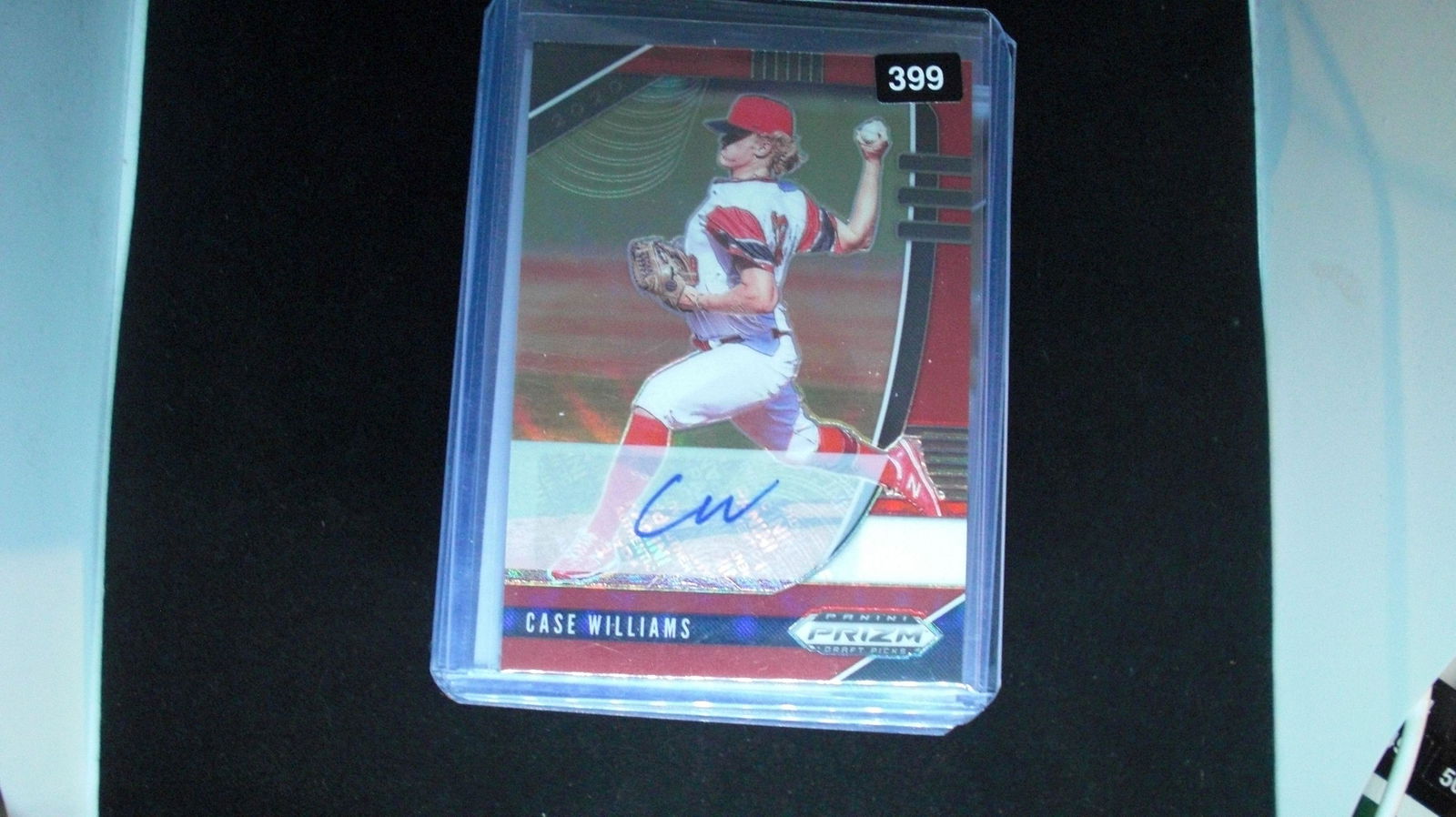 case williams red prizm auto 03/50 (1 of 1)