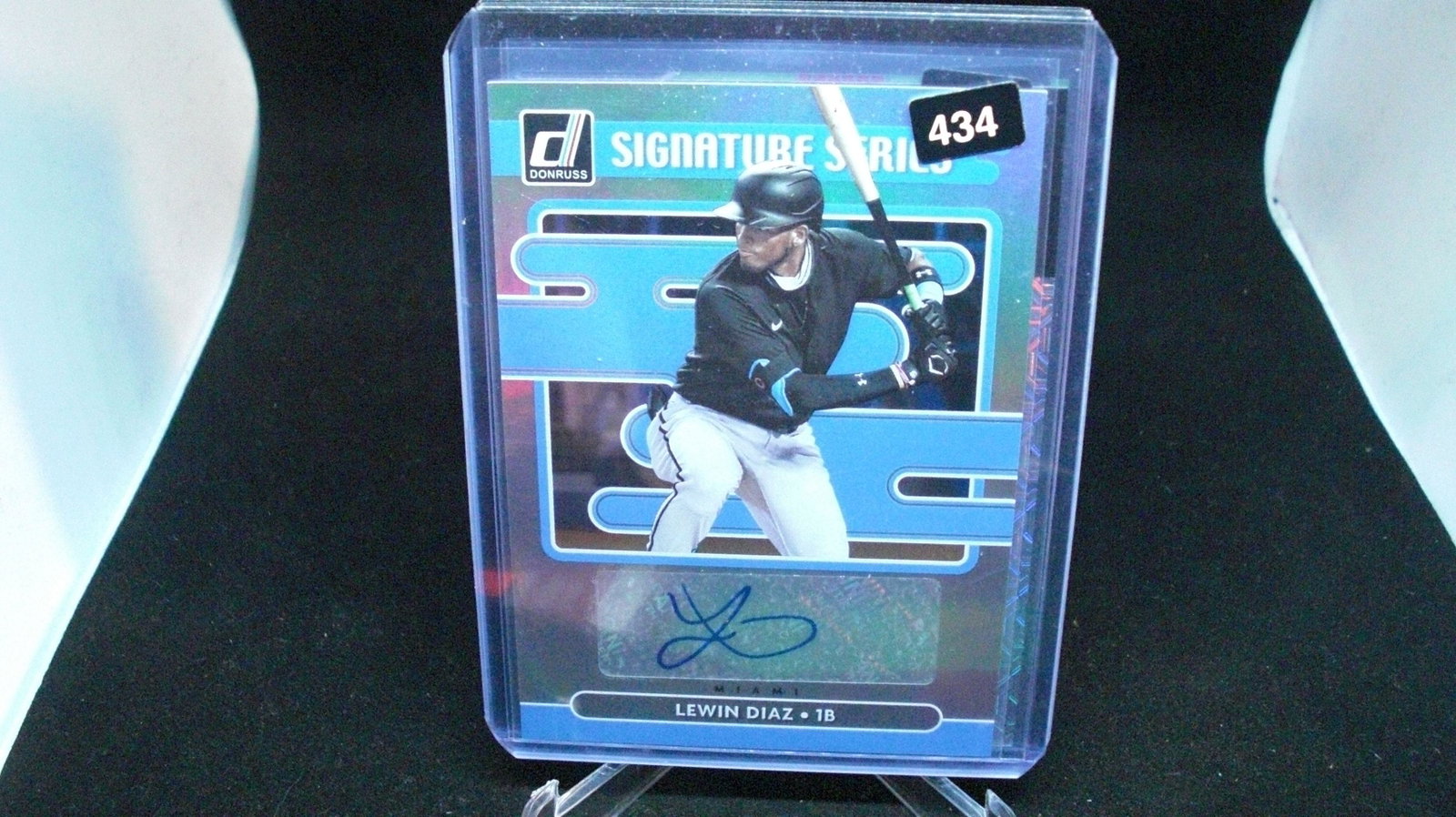 Lewin Diaz Miami Marlins signature series: in top loader