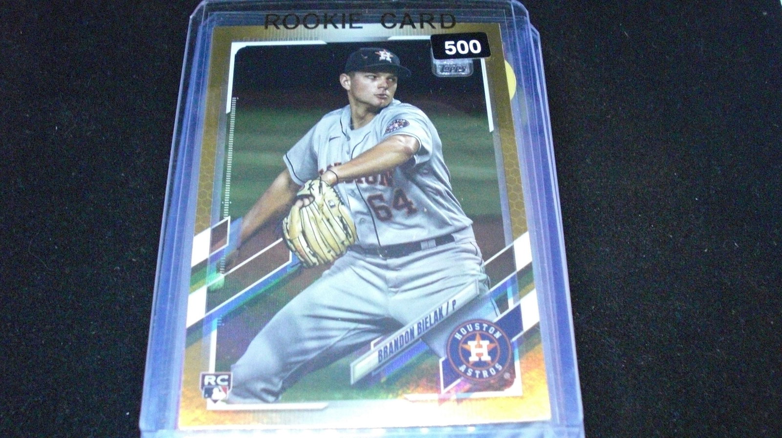 brandon bielak gold foil rookie: in top loader